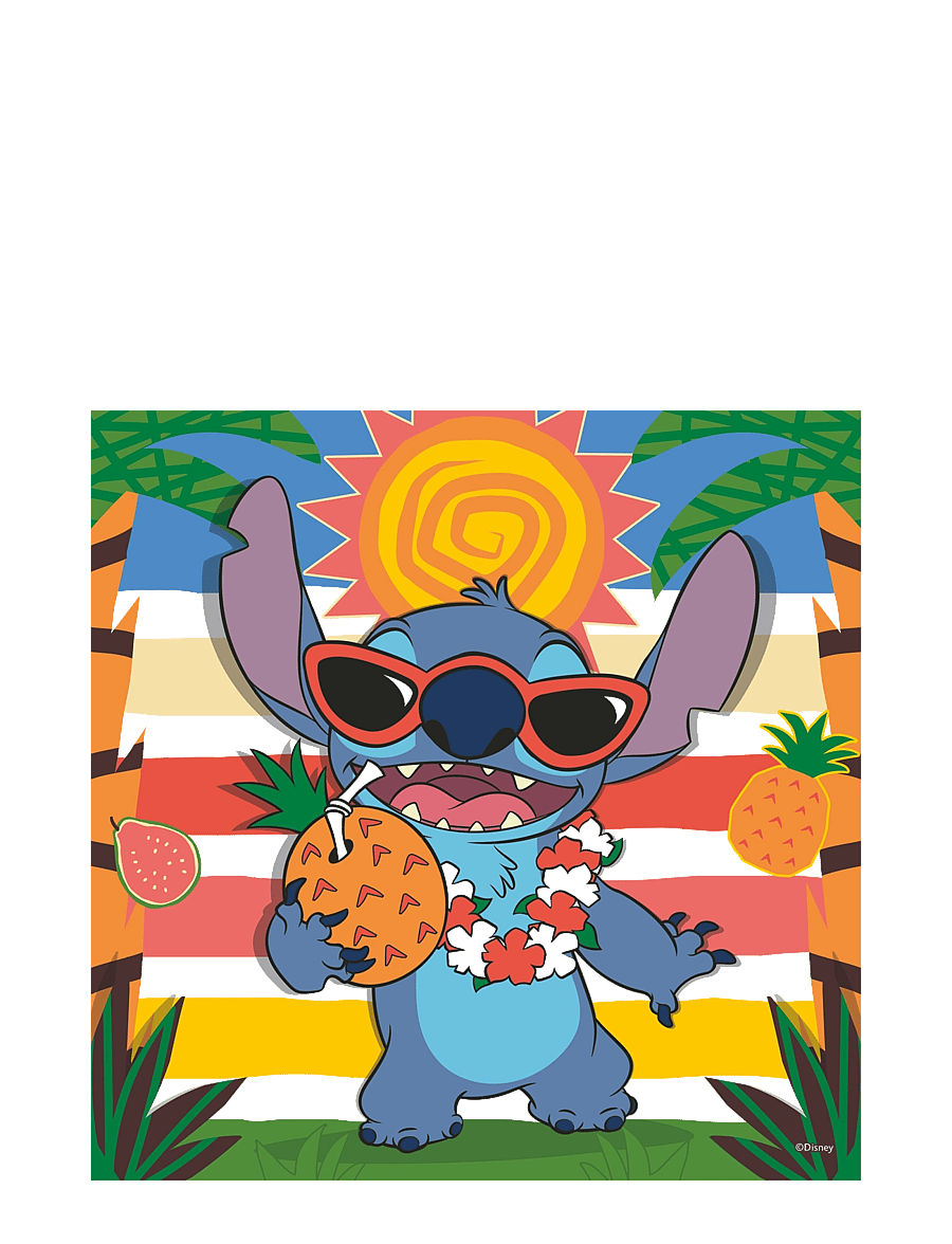 Ravensburger - Disney Stitch Aloha 3x49p - klassiska pussel - multi coloured - 2