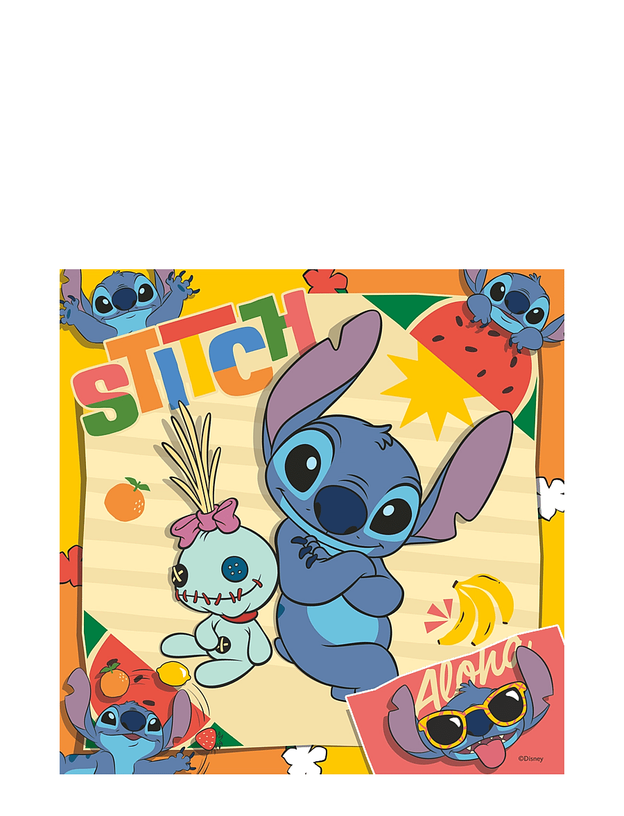 Ravensburger - Disney Stitch Aloha 3x49p - klassiska pussel - multi coloured - 3
