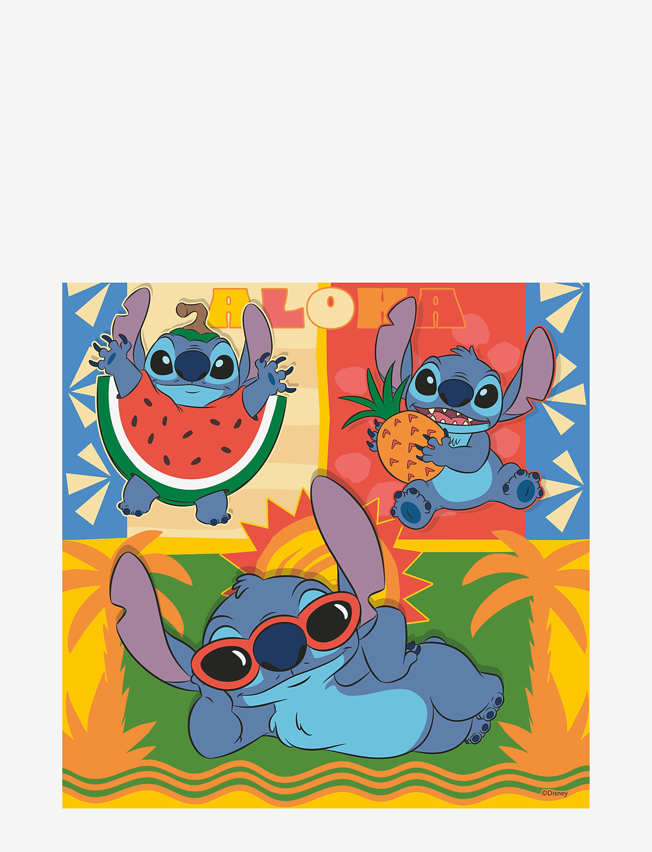 Ravensburger - Disney Stitch Aloha 3x49p - classic puzzles - multi coloured - 4