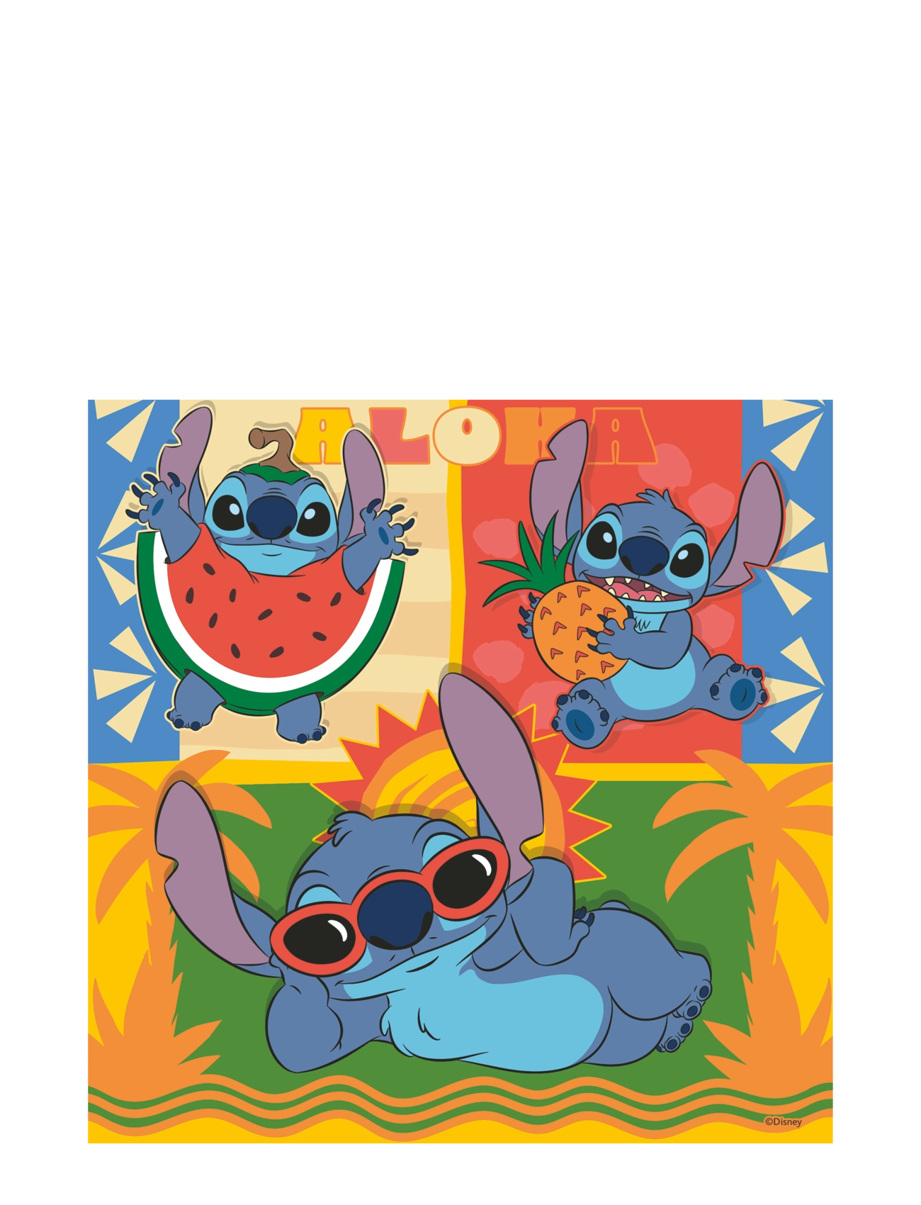 Ravensburger - Disney Stitch Aloha 3x49p - klassísk púsl - multi coloured - 4