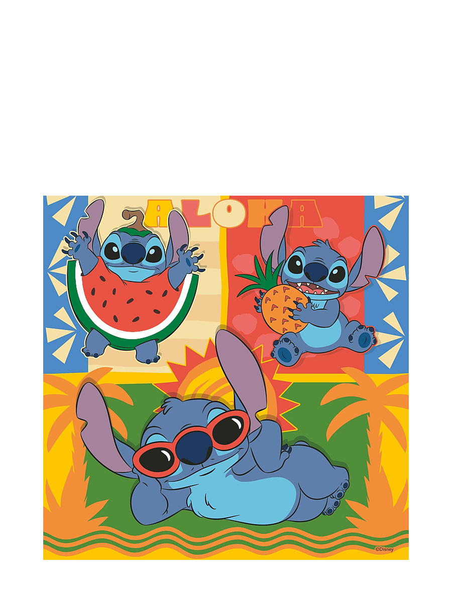 Ravensburger - Disney Stitch Aloha 3x49p - klassiska pussel - multi coloured - 4