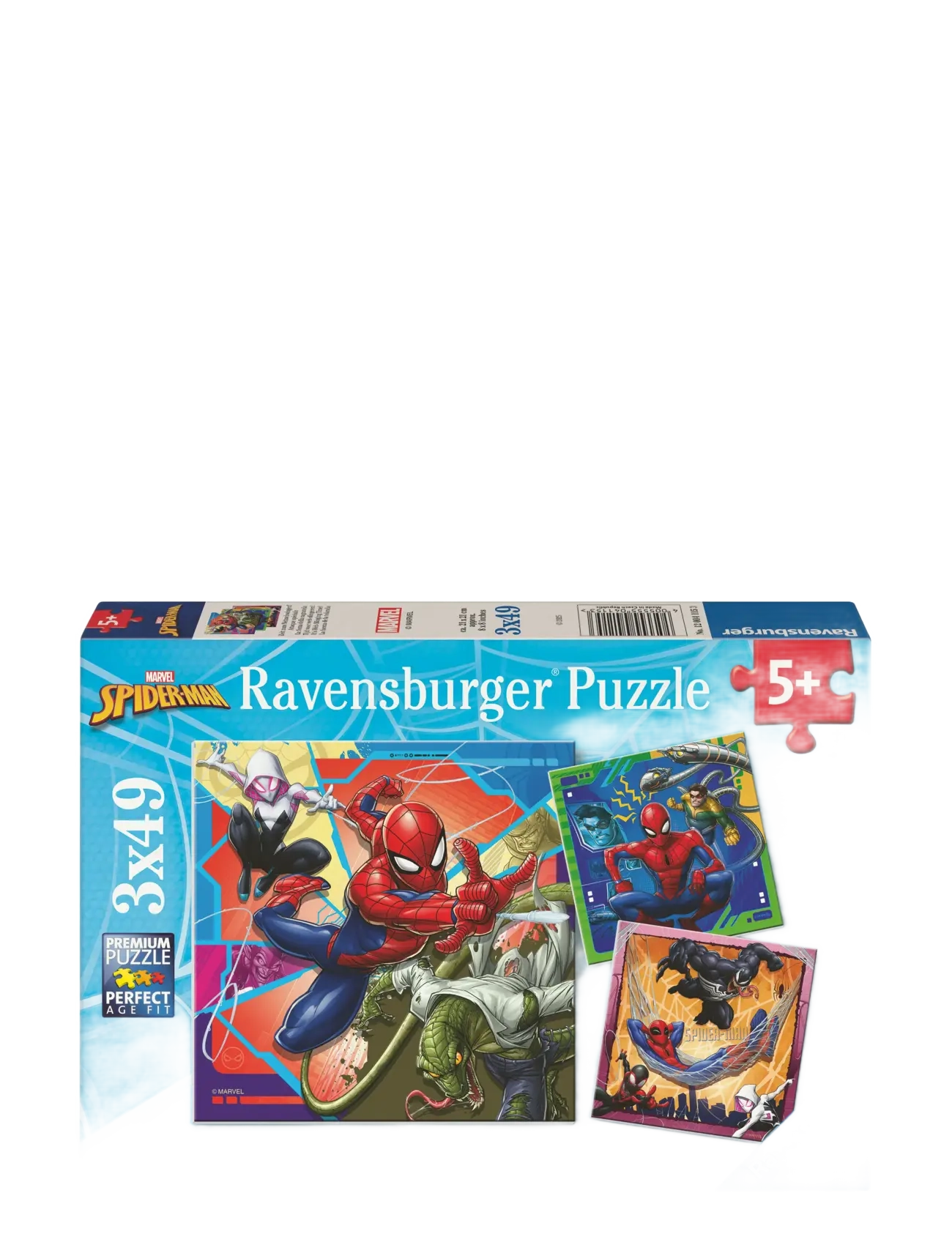 Ravensburger Marvel Spider Man 3X49P, Børn, Classic Puslespil, Multi/mønstret, Str: ONE SIZE