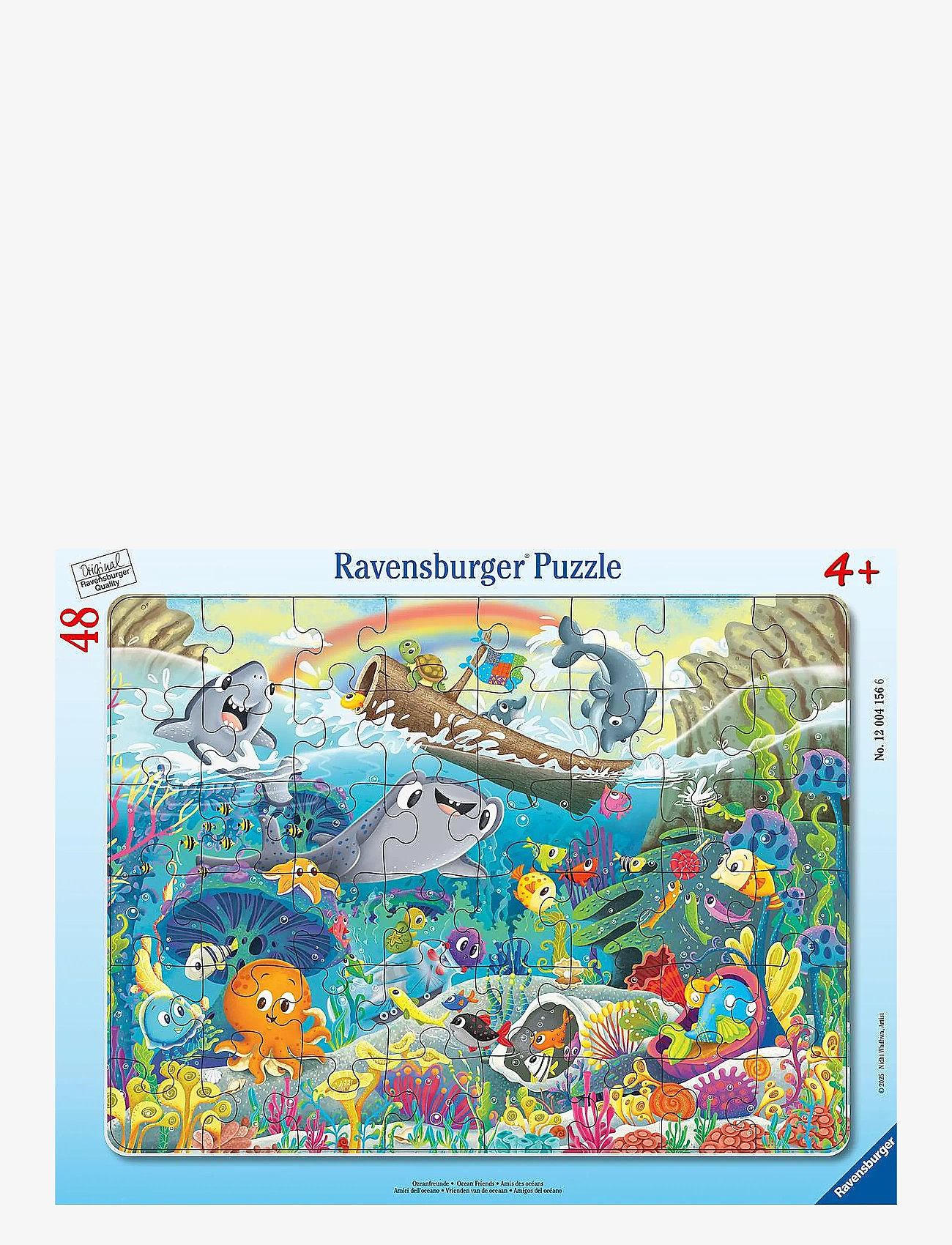 Ravensburger - Ocean Friends 48p Frame Puzzle - klassísk púsl - multi coloured - 0