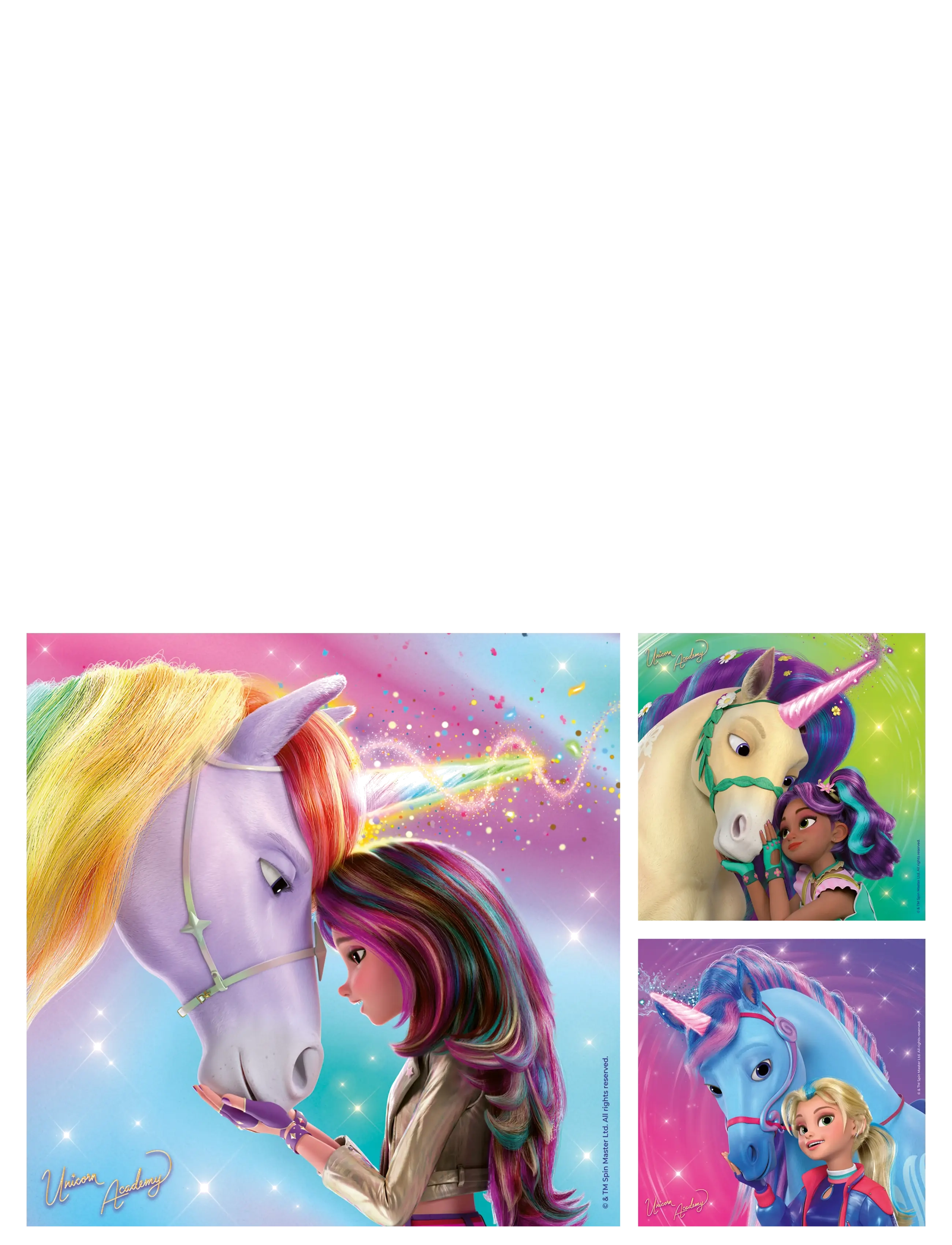 Ravensburger - Unicorn Academy 3x49p - klassiske puslespil - multi coloured - 1