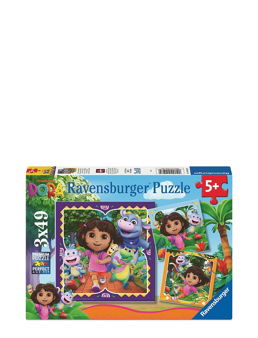 Ravensburger - Dora the Explorer 3x49p - classic puzzles - multi coloured - 0