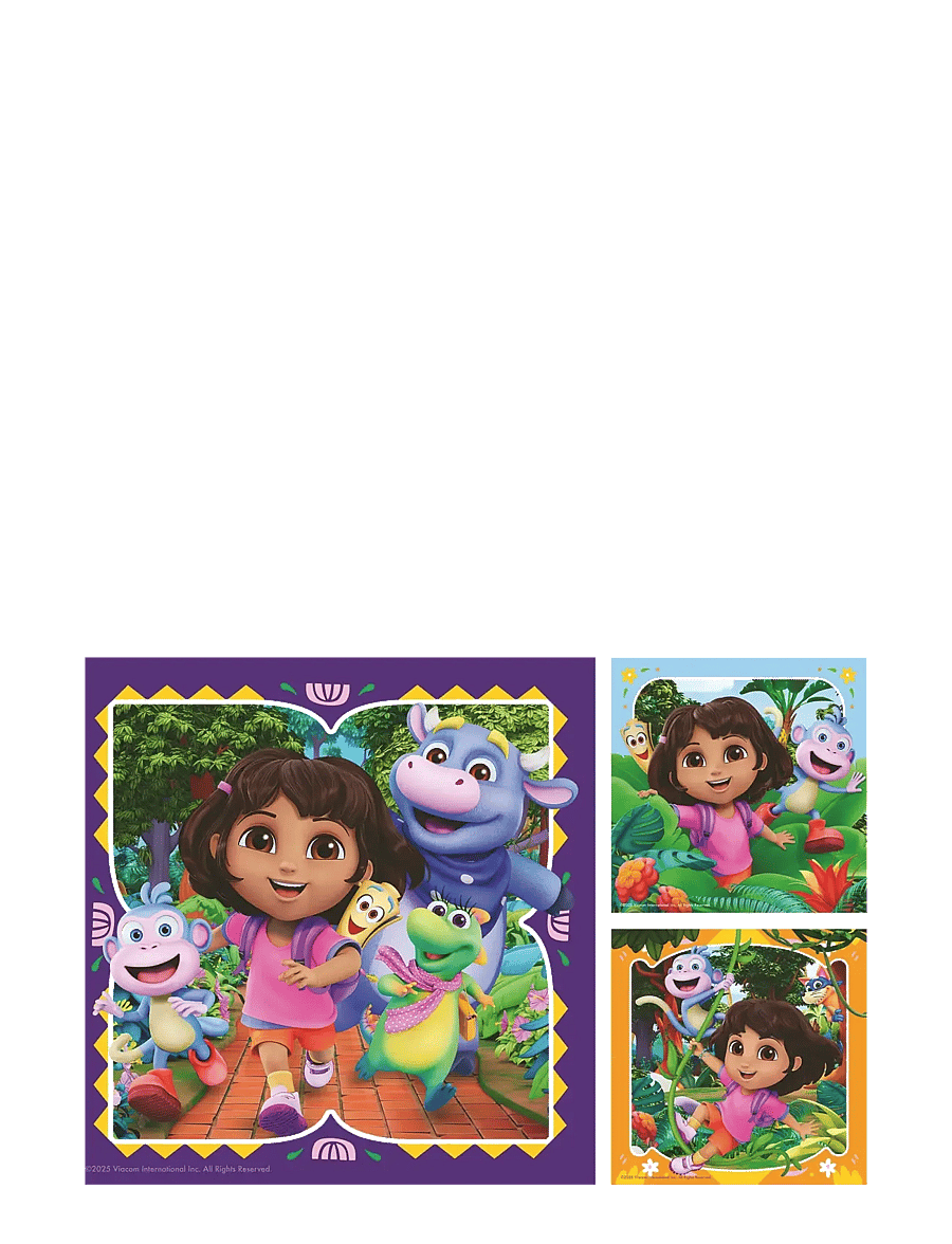 Ravensburger - Dora the Explorer 3x49p - classic puzzles - multi coloured - 1