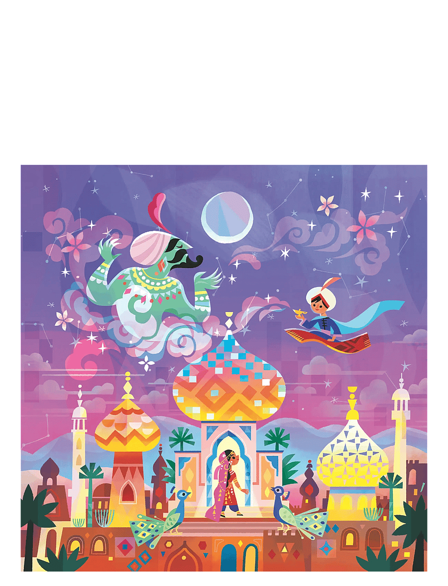 Ravensburger - Aladdin and the Wonderful Lamp 64p - klassísk púsl - multi coloured - 1