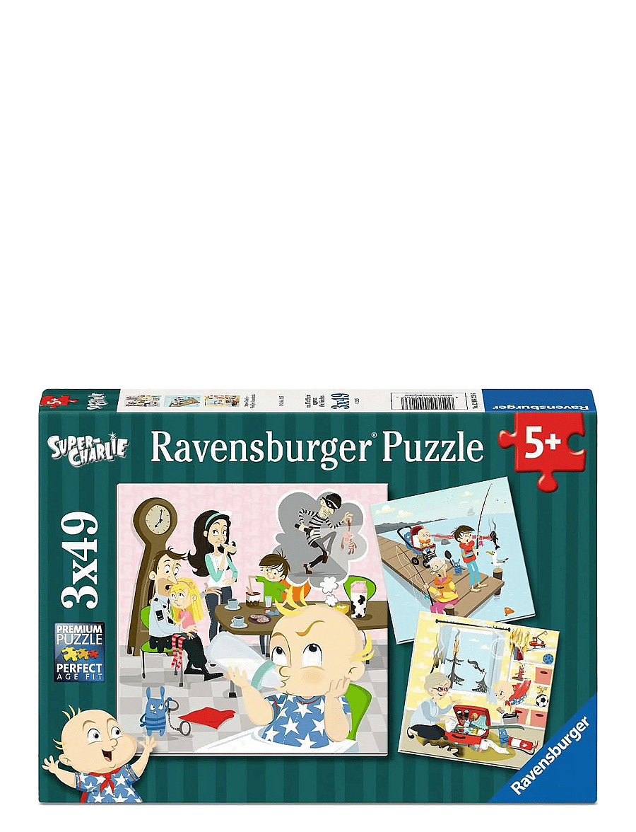 Ravensburger - Super Charlie 3x49p - klassísk púsl - multi coloured - 0