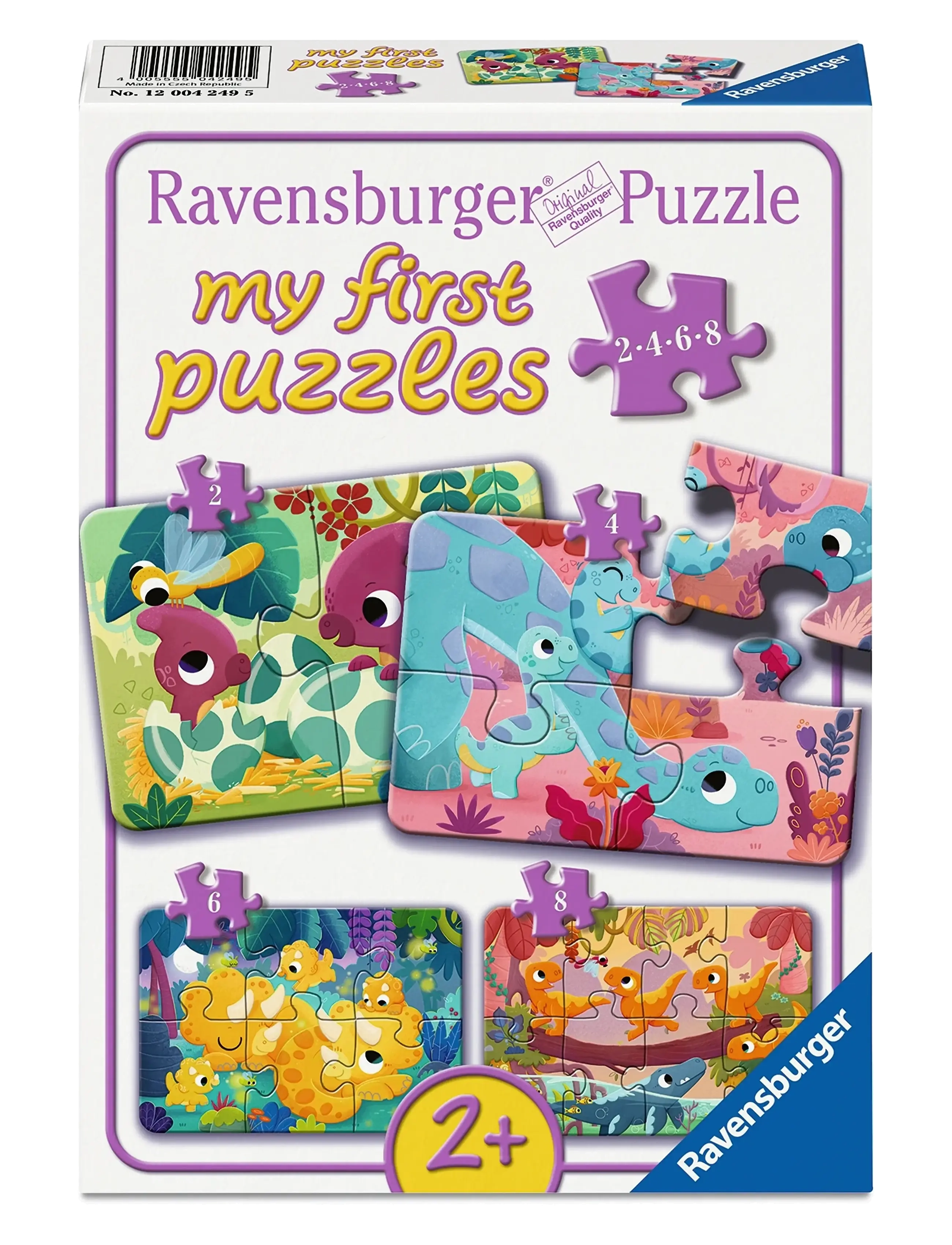 Ravensburger Sweet Dinos 2/4/6/8P, One Size, Multi/patterned, Puslespil > Pædagogiske Puslespil, Børn