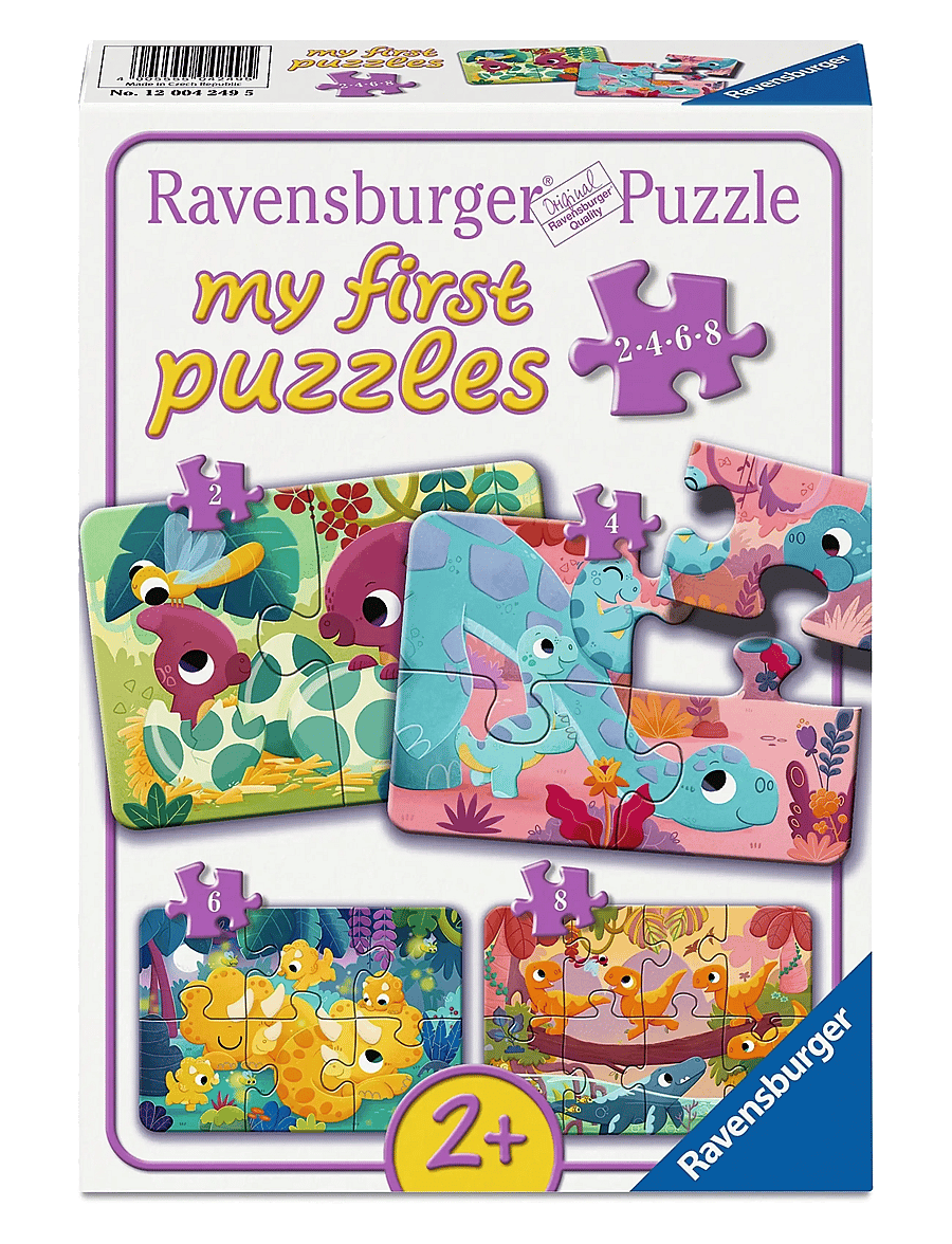 Ravensburger - Sweet Dinos 2/4/6/8p - pedagogiska pussel - multi coloured - 0