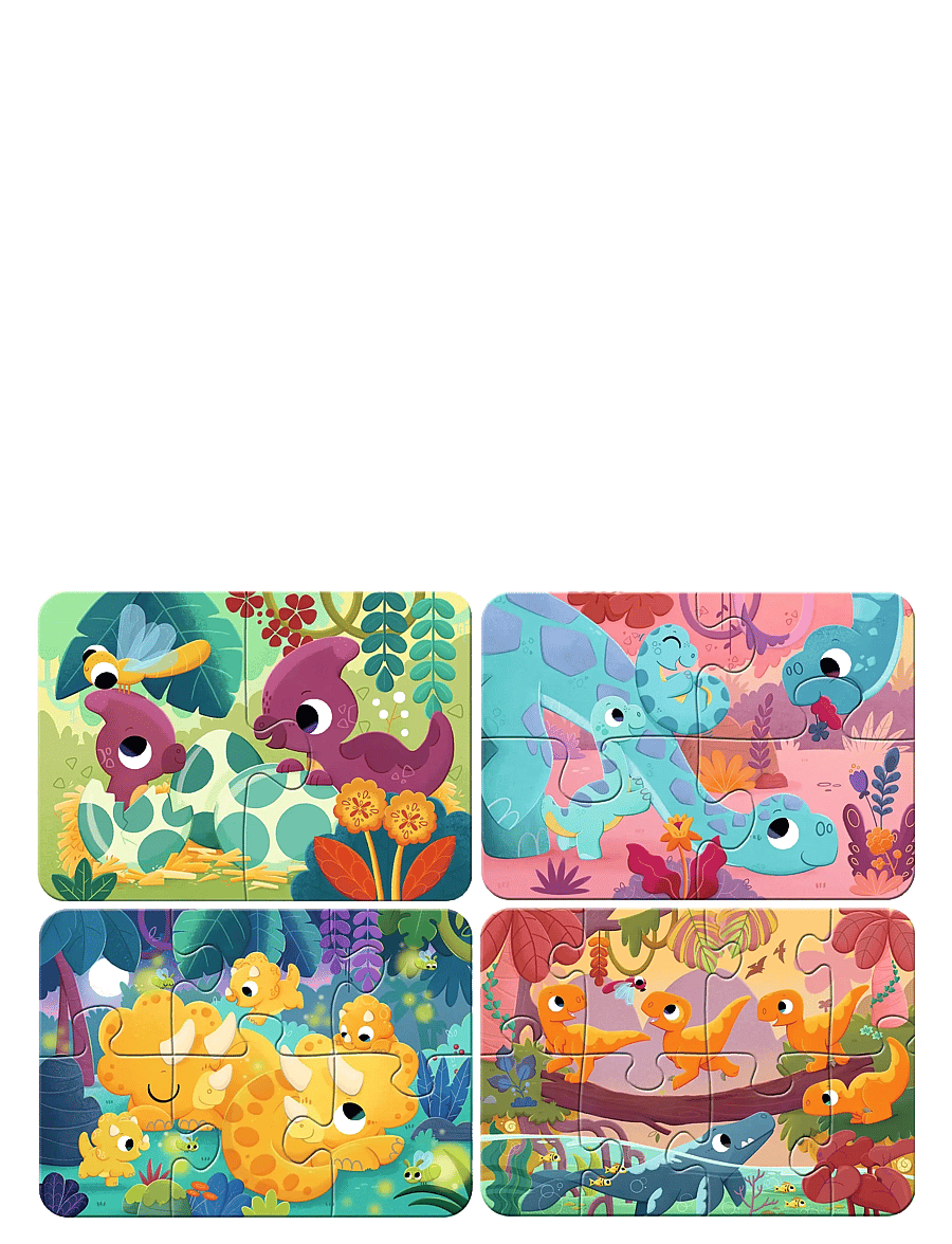 Ravensburger - Sweet Dinos 2/4/6/8p - pedagogiska pussel - multi coloured - 1