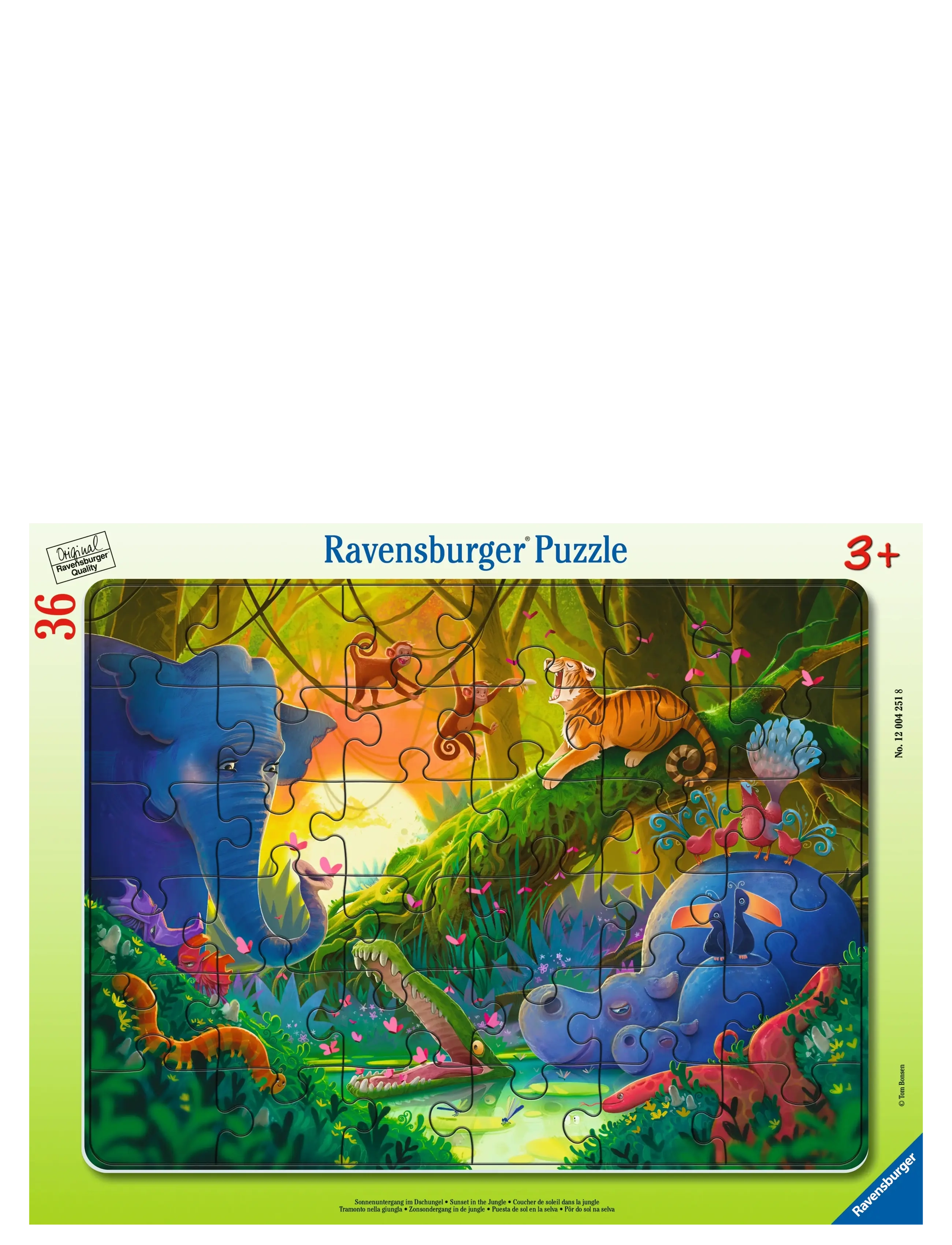 Ravensburger Jungle 36P, Classic Puslespil, Multi/mønstret, Str: ONE SIZE