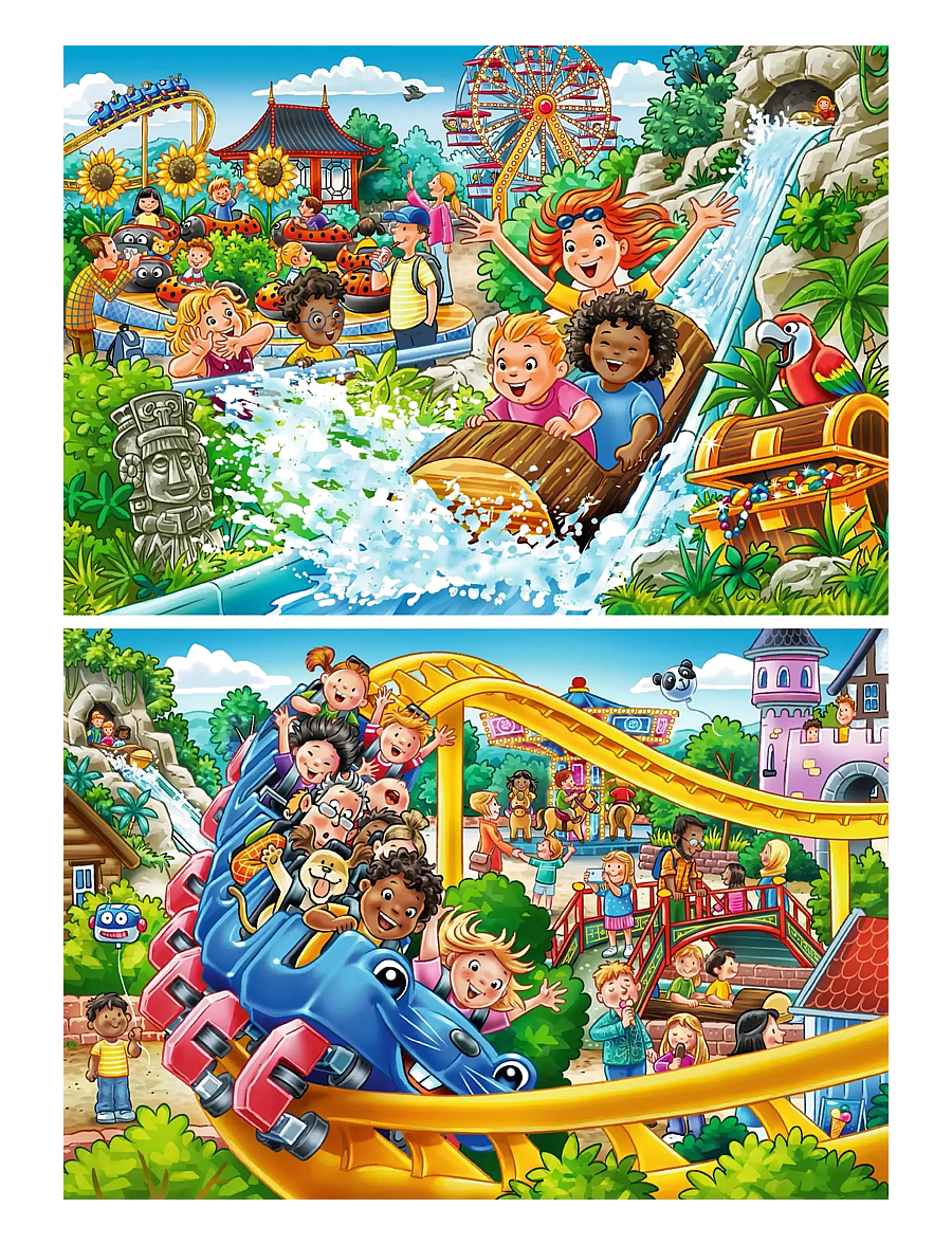Ravensburger - Amusement Park 2x24p - klassiske puslespil - multi coloured - 1