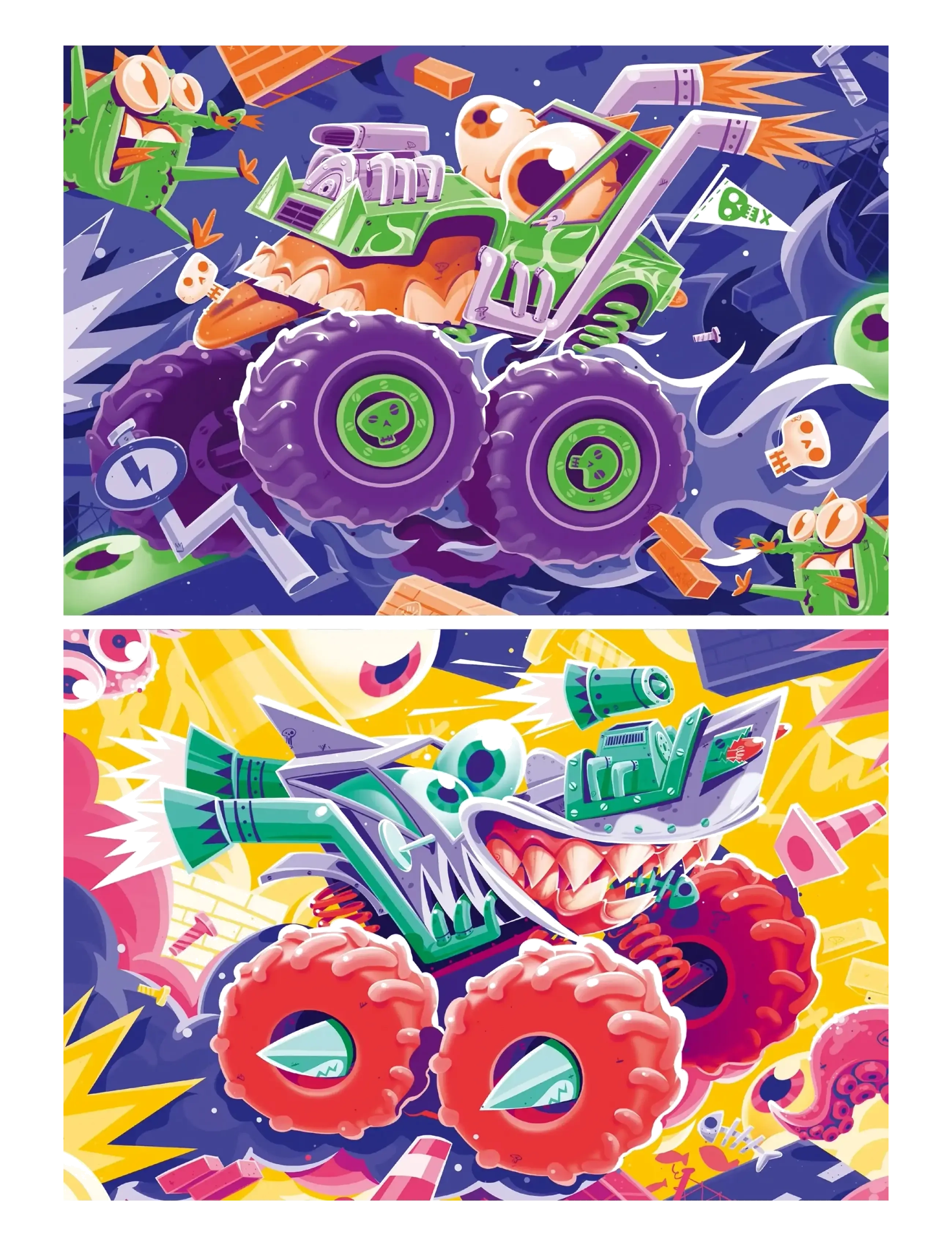 Ravensburger - Monster trucks 2x24p - klassiske puslespil - multi coloured - 1