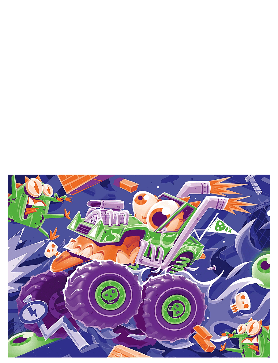 Ravensburger - Monster trucks 2x24p - klassiske puslespil - multi coloured - 2