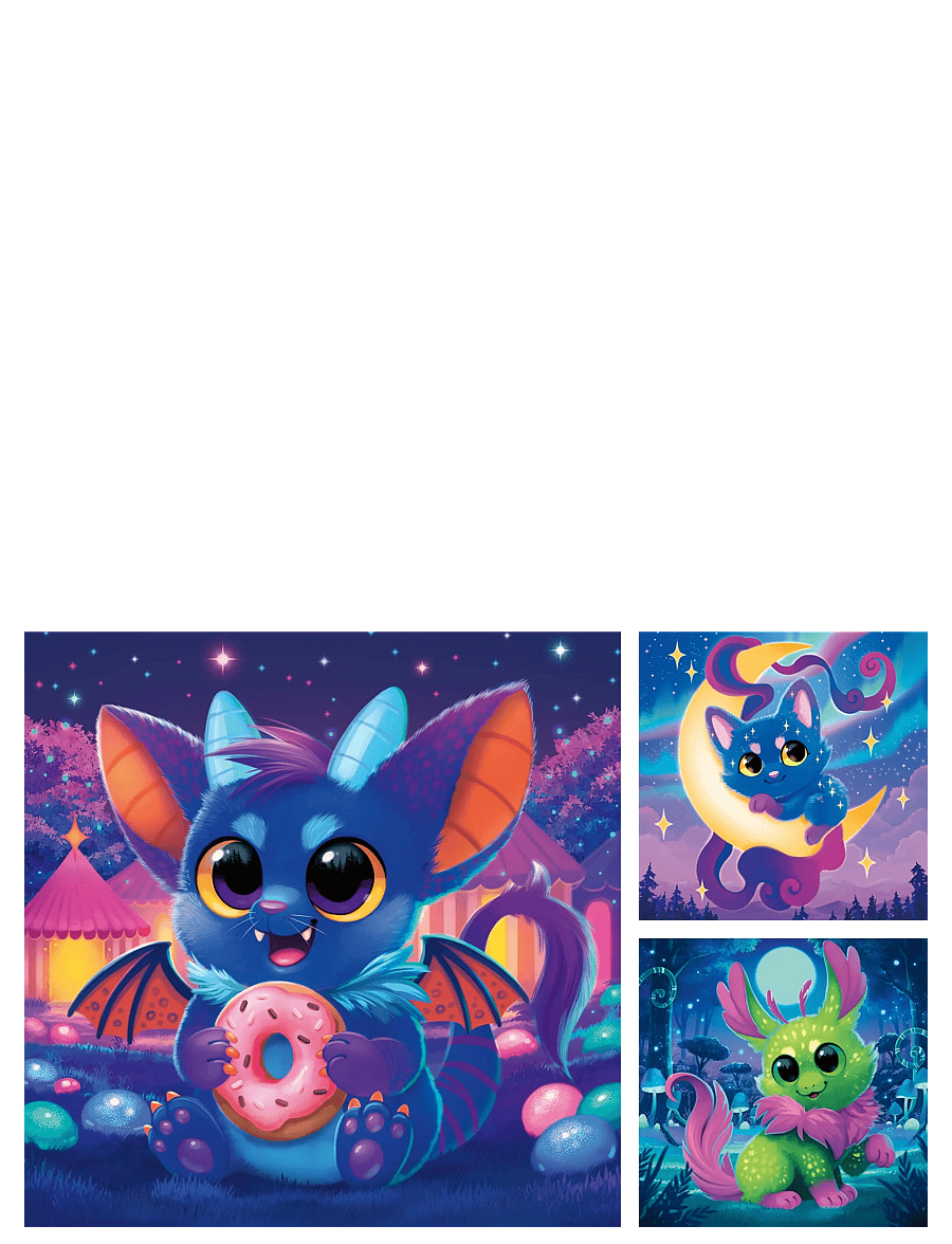 Ravensburger - Little Demons 3x49p - klassísk púsl - multi coloured - 1