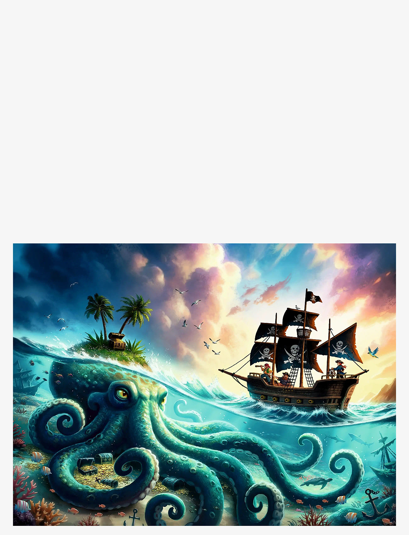 Ravensburger - Pirate Treasure 100p - klassiske puslespil - multi coloured - 1