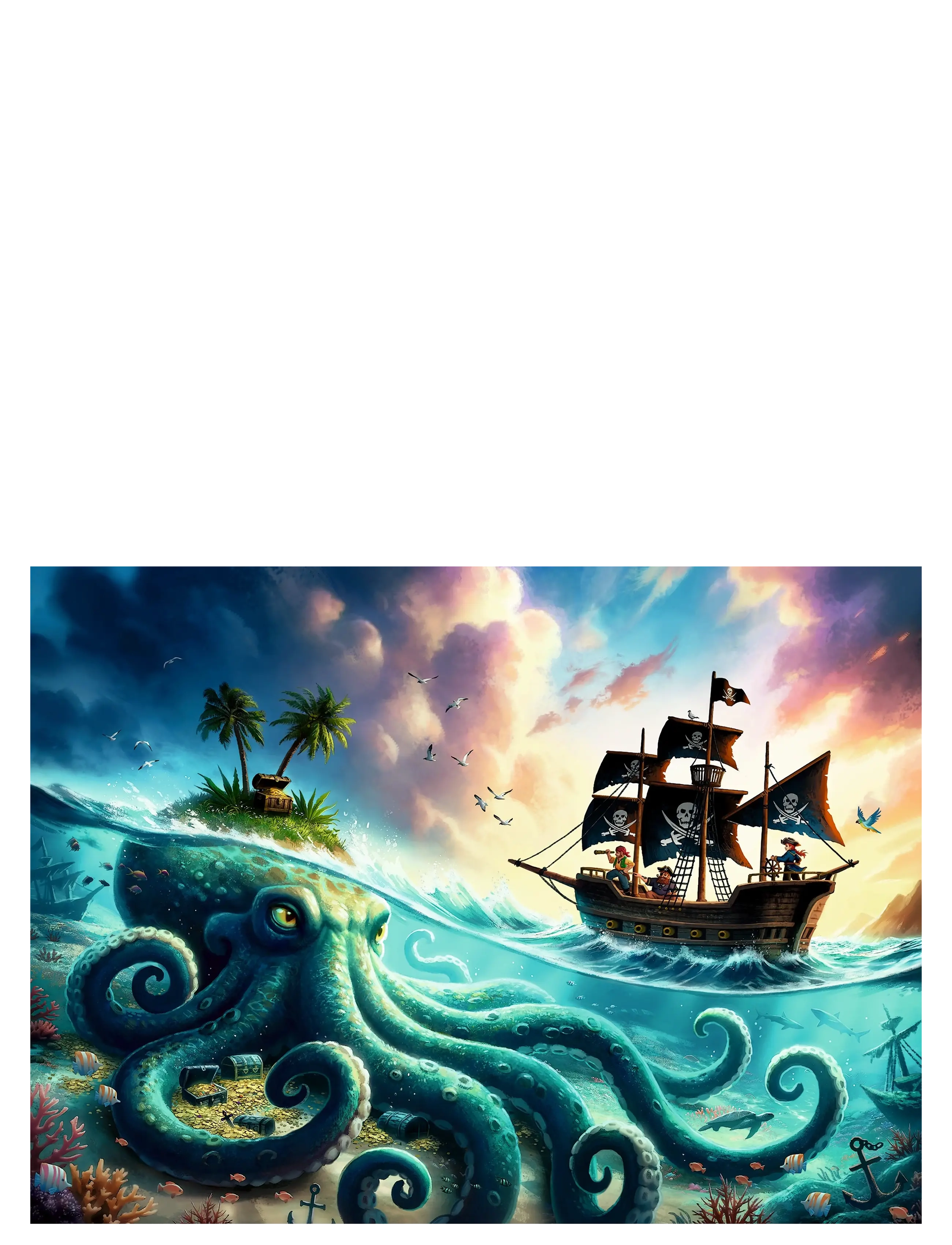 Ravensburger - Pirate Treasure 100p - klassiske puslespil - multi coloured - 1