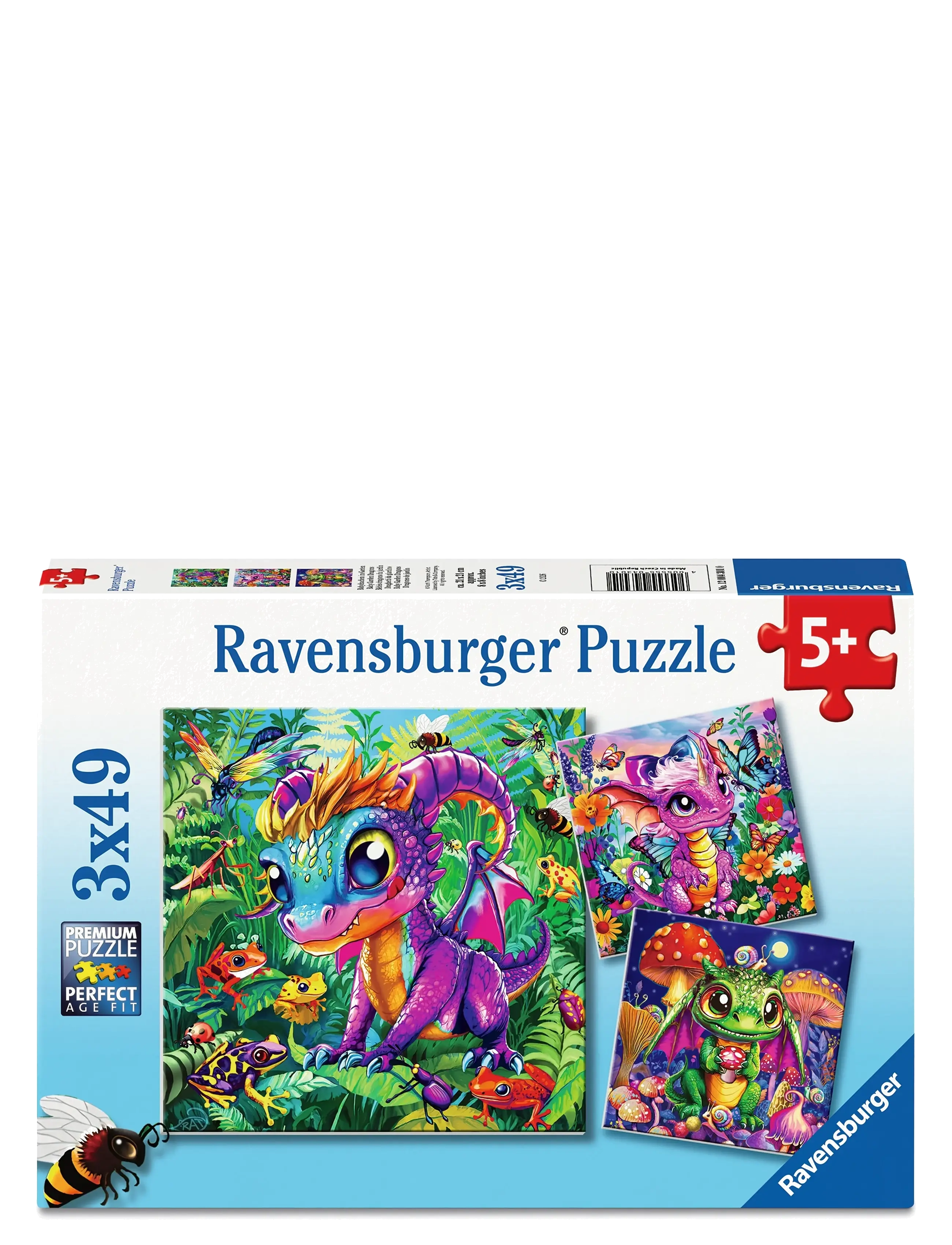 Ravensburger Baby Garden Dragons 3X49P, Classic Puslespil, Multi/mønstret, Str: ONE SIZE