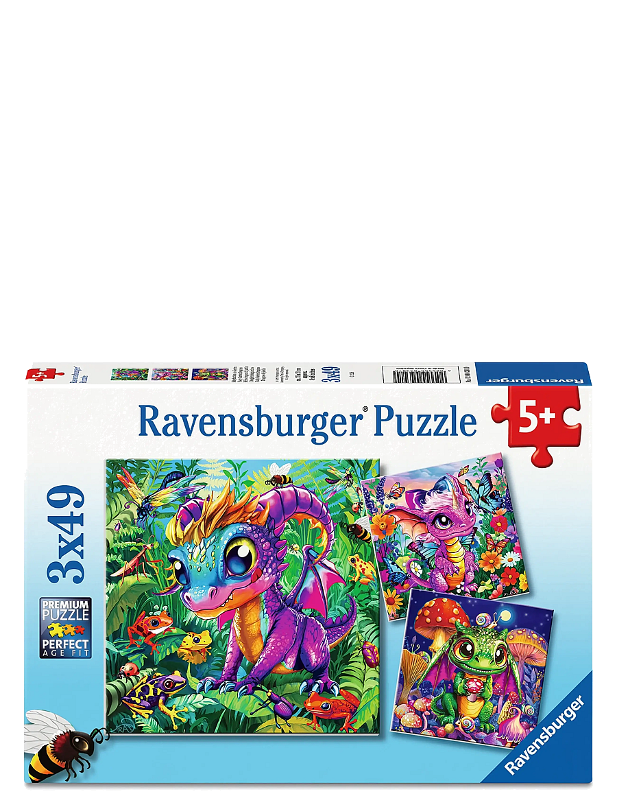 Ravensburger - Baby Garden Dragons 3x49p - klassiska pussel - multi coloured - 0