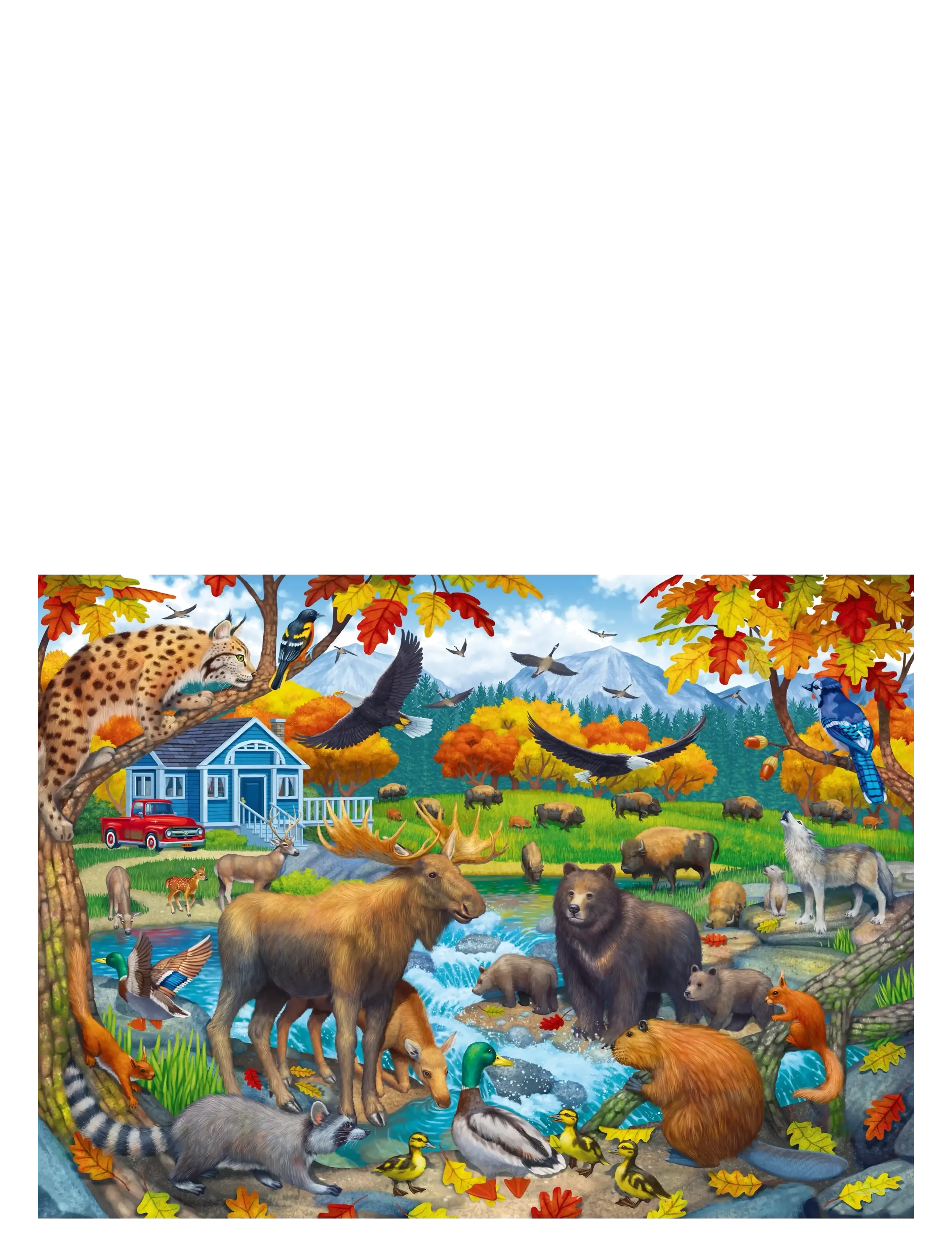 Ravensburger - Wildlife Gathering 150p - klassiske puslespil - multi coloured - 1