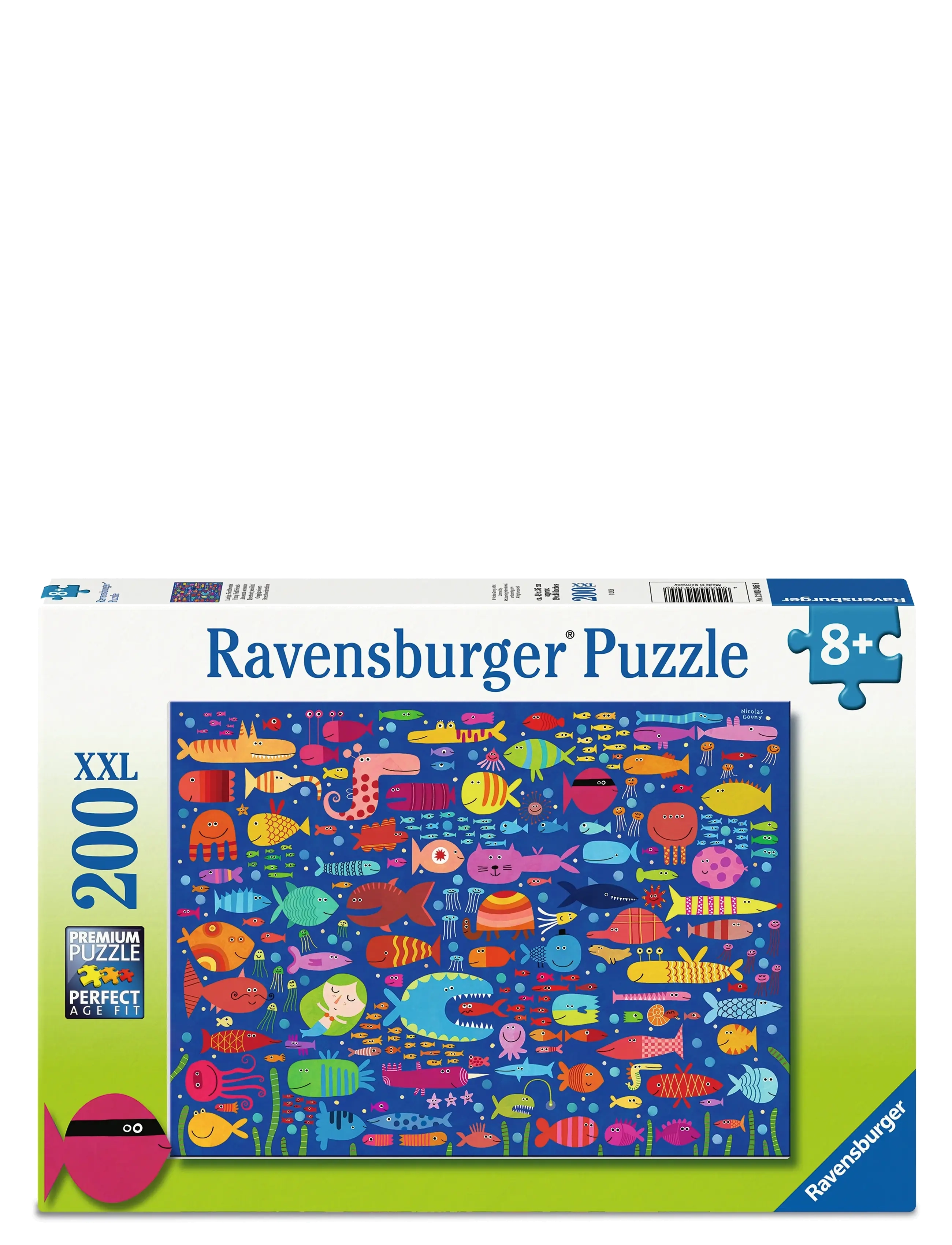 Ravensburger Funny Fish Friends 200P, One Size, Multi/patterned, Puslespil > Klassiske Puslespil, Børn