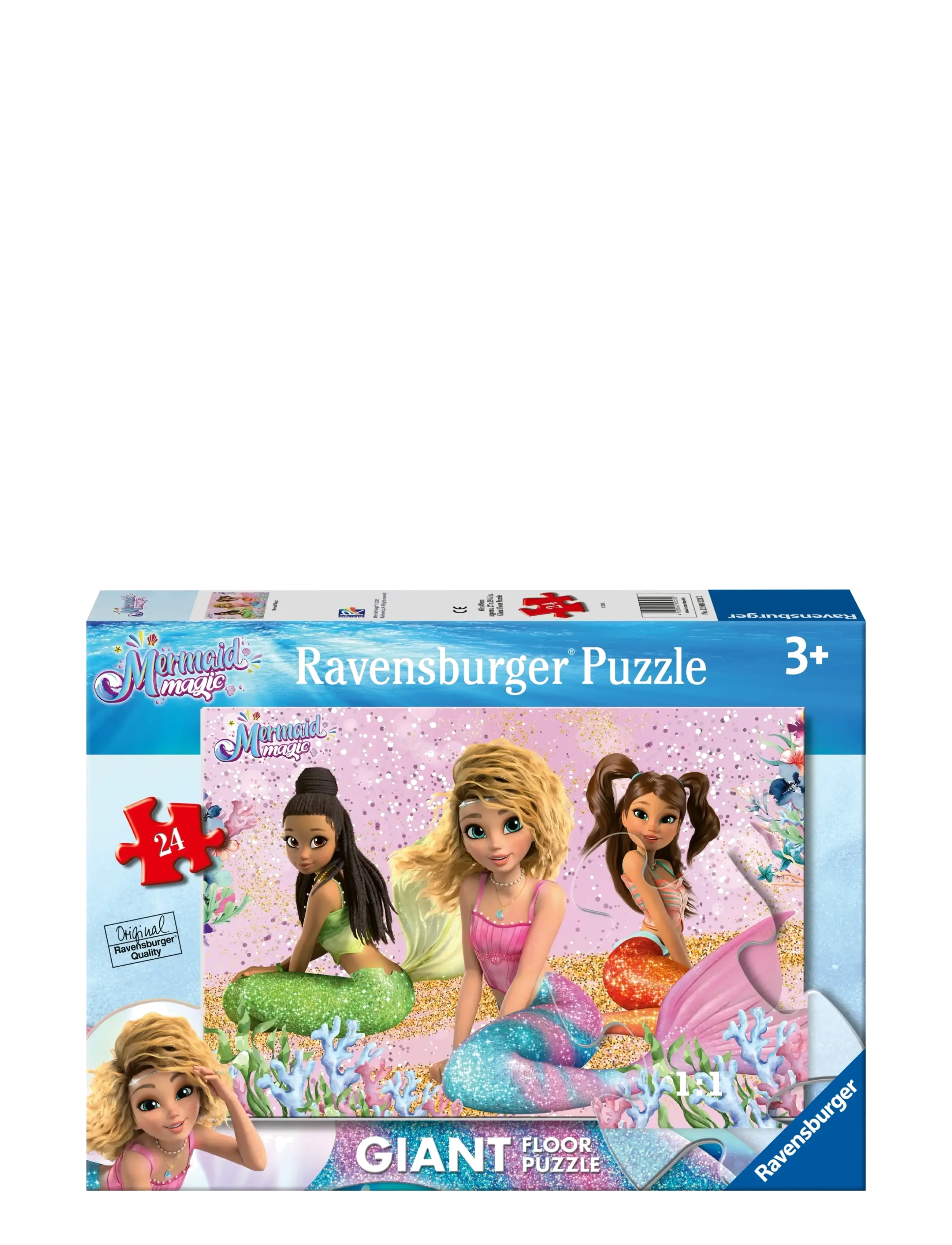 Ravensburger Mermaid Magic Giant Floor Puzzle 24P, One Size, Pink, Puslespil > Klassiske Puslespil, Børn