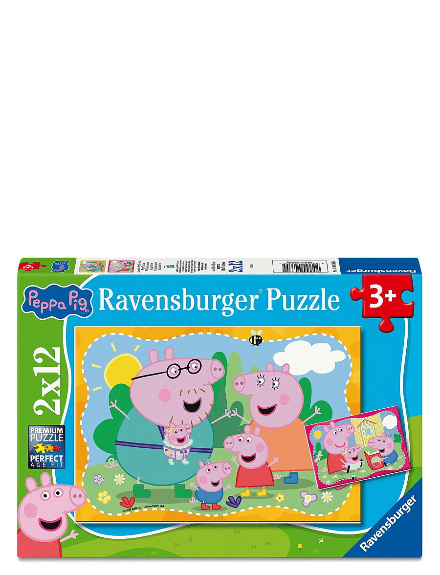 Ravensburger - Peppa Pig - Happy Families 2x12p - klassiska pussel - multi coloured - 0