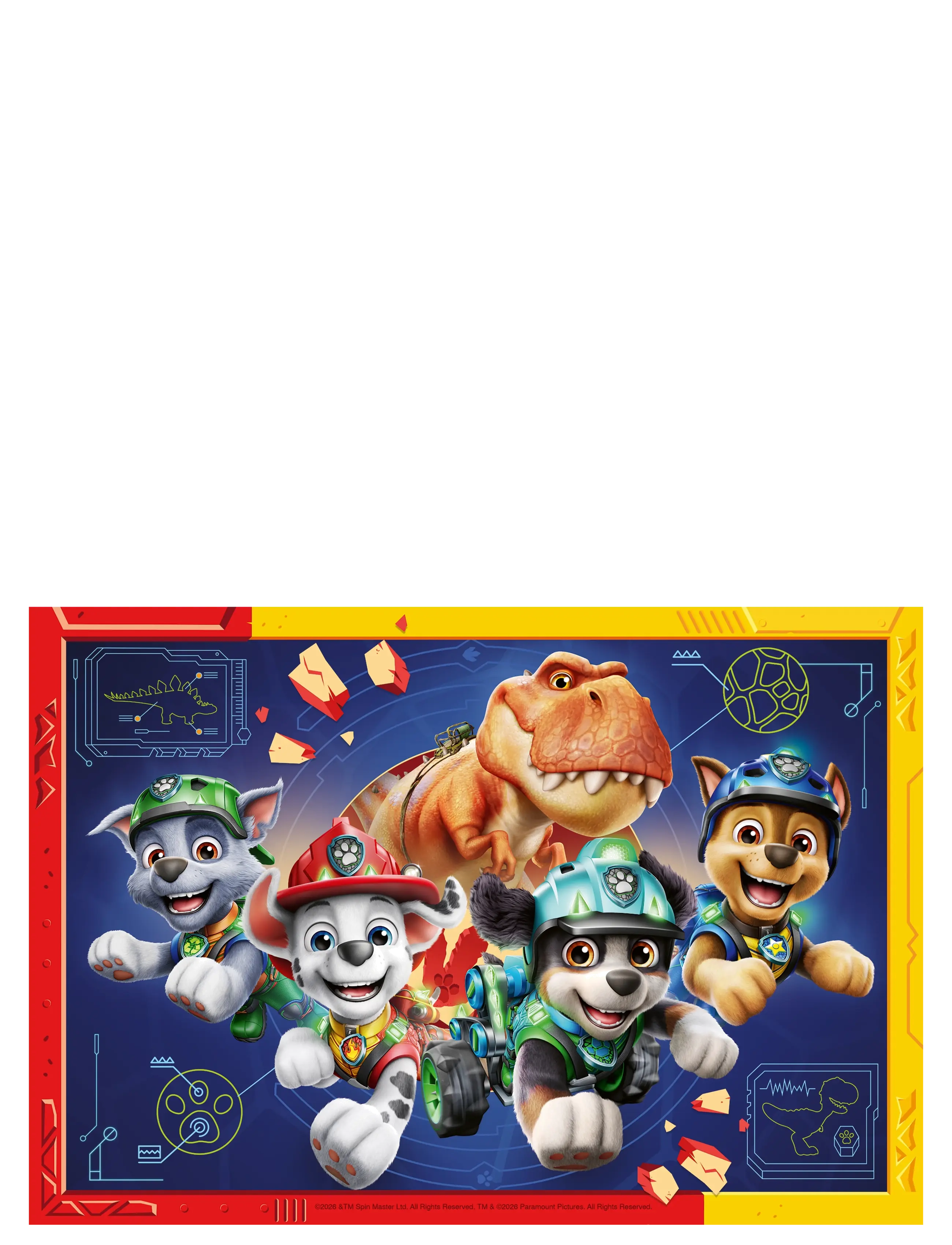Ravensburger - Paw Patrol 3 Dino Movie 2x12p - klassiske puslespil - multi coloured - 1