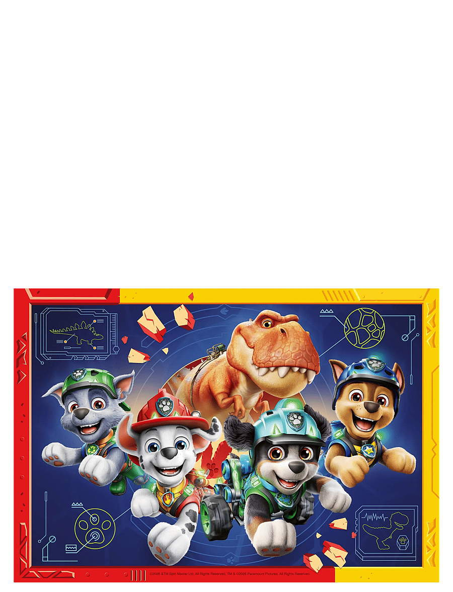 Ravensburger - Paw Patrol 3 Dino Movie 2x12p - klassiske puslespil - multi coloured - 1