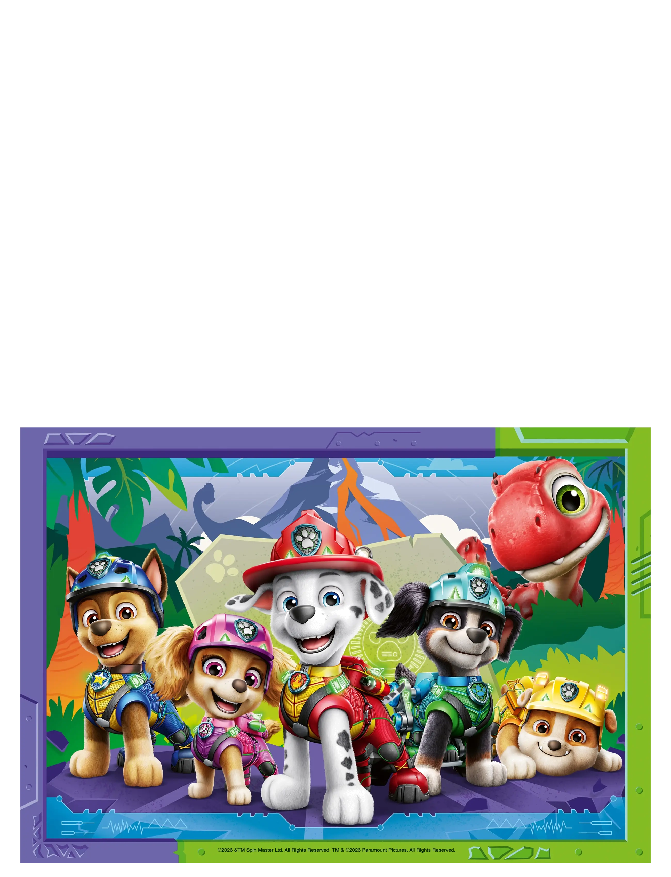 Ravensburger - Paw Patrol 3 Dino Movie 2x12p - klassiske puslespil - multi coloured - 2