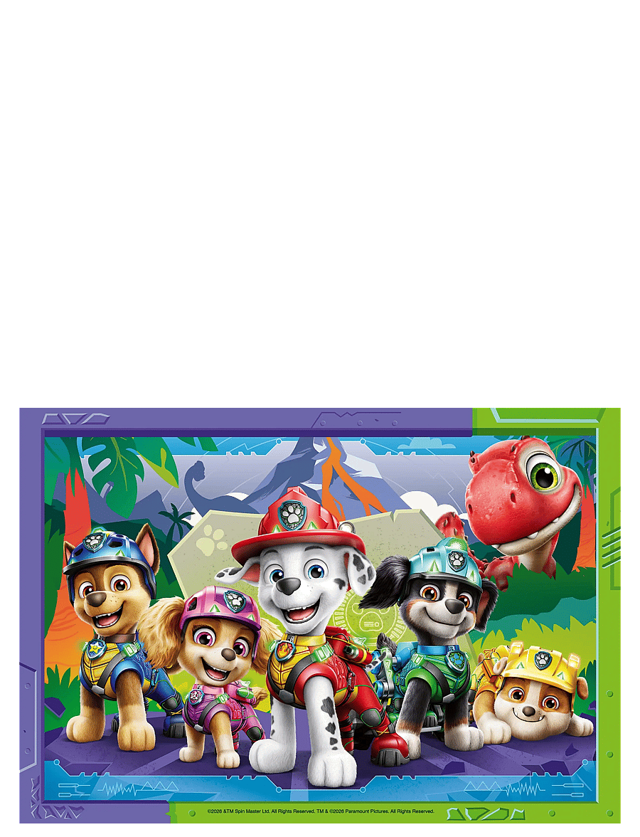 Ravensburger - Paw Patrol 3 Dino Movie 2x12p - klassiske puslespil - multi coloured - 2