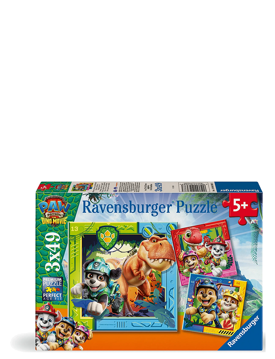 Ravensburger - Paw Patrol 3 Dino Movie 3x49p - klassiska pussel - multi coloured - 0