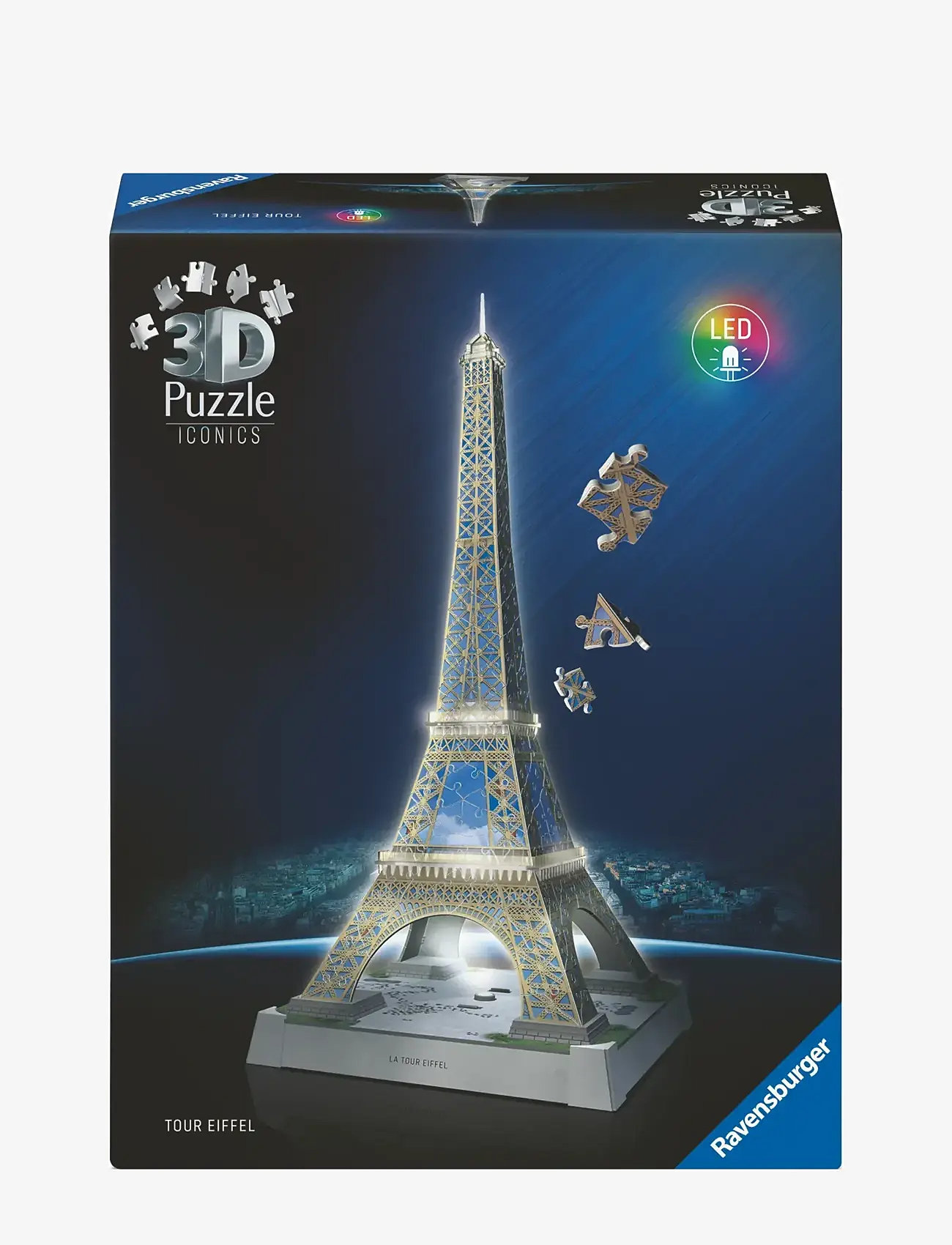 Ravensburger - Iconics La Tour Eiffel with Light 216p - 3d puzzles - multi coloured - 0