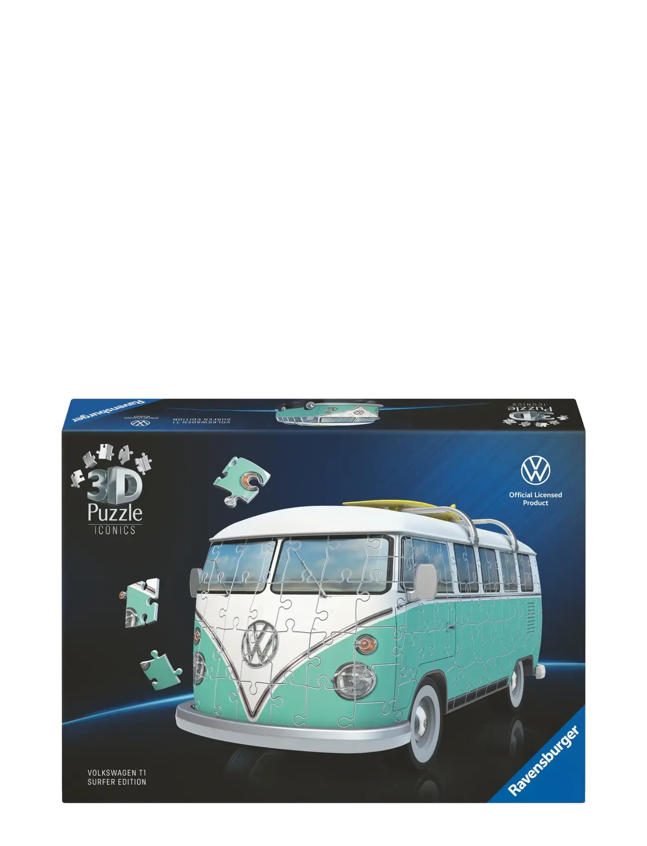 Ravensburger Iconics Volkswagen T1 162P, One Size, Blue, Puslespil > 3D-Puslespil, Børn
