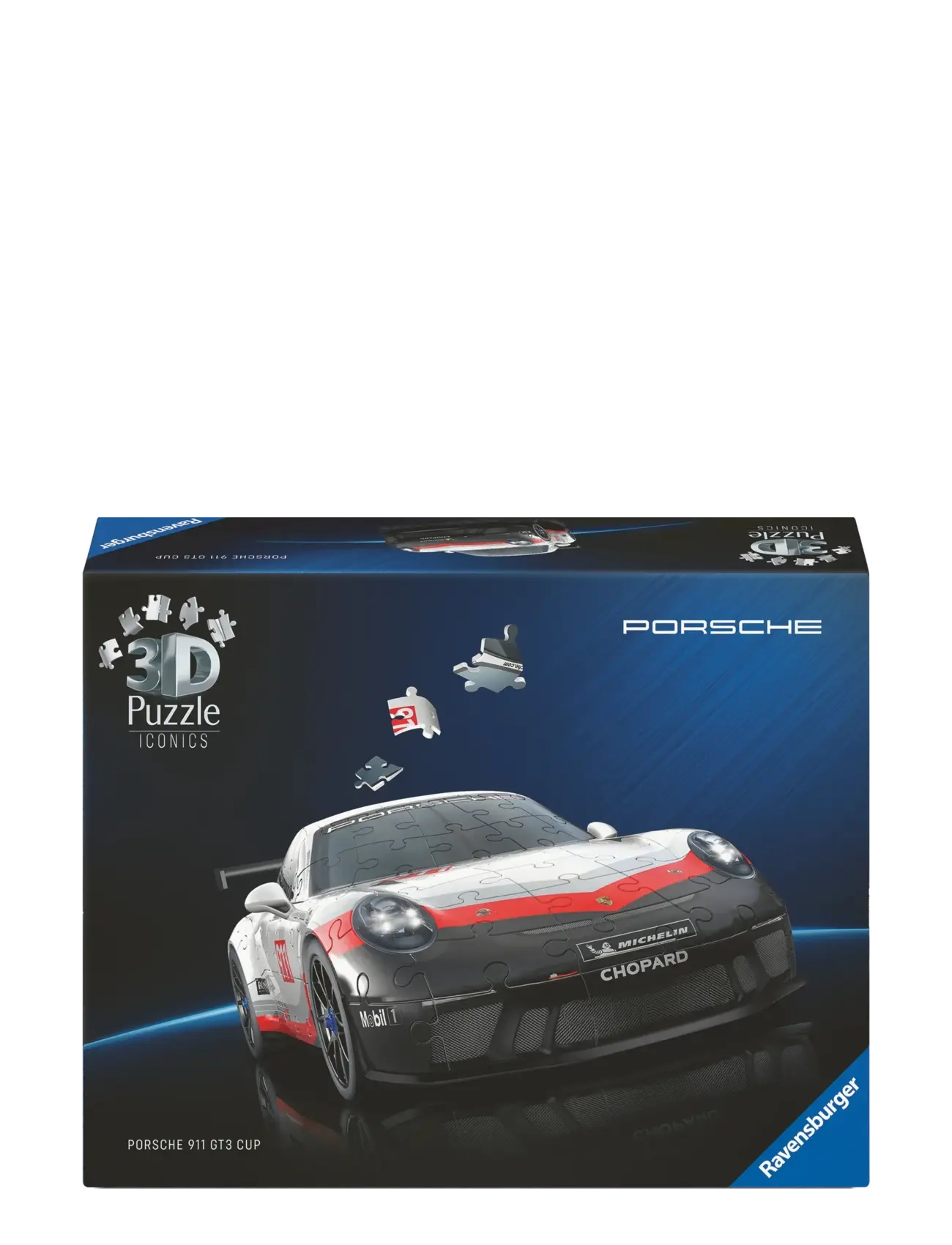 Ravensburger Iconics Porsche 911 Gt3 Cup 108P, 3d Puslespil, Multi/mønstret, Str: ONE SIZE