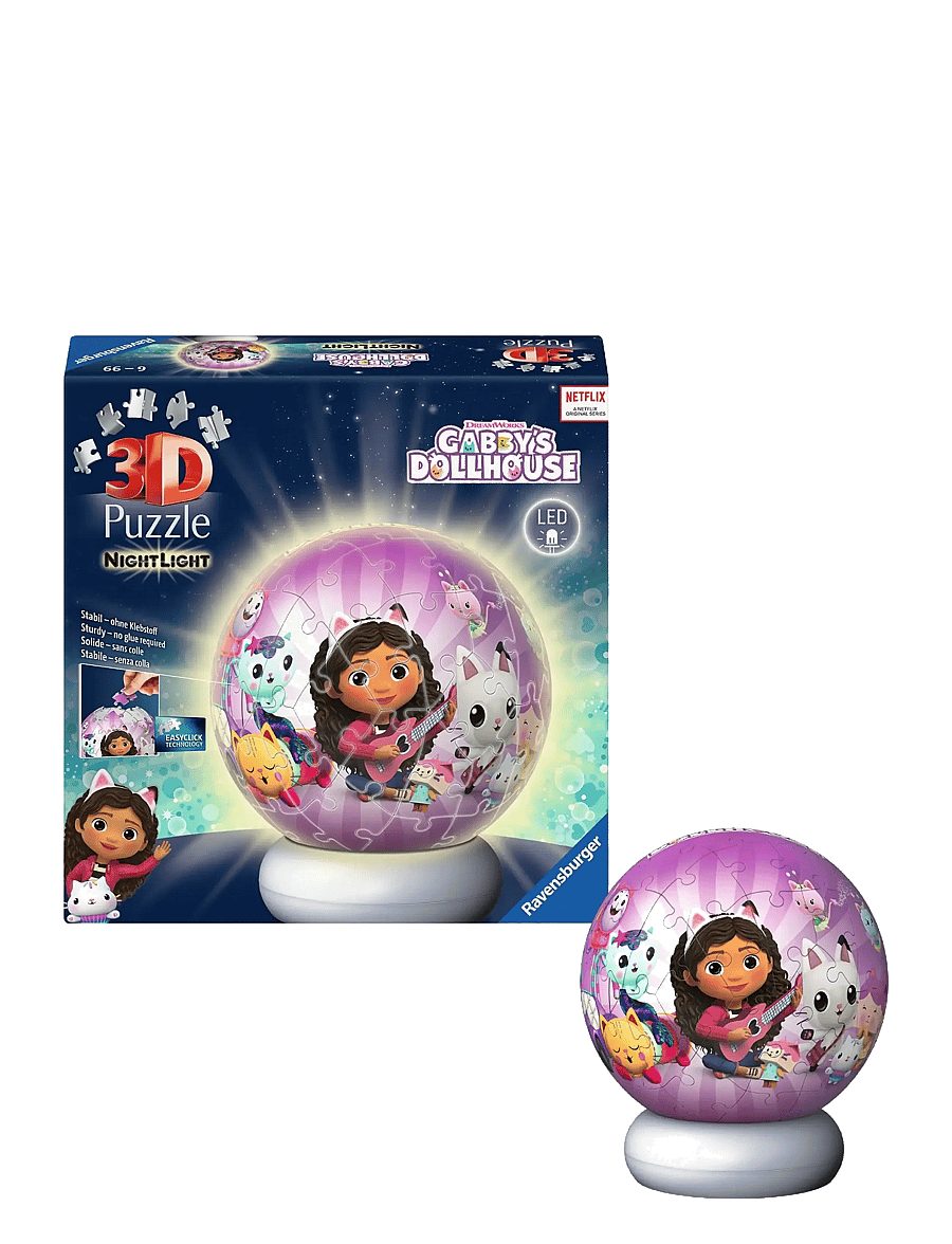 Ravensburger - Puzzle-Ball Nightlight Gabby's Dollhouse 72p - 3d-puslespil - multi coloured - 0
