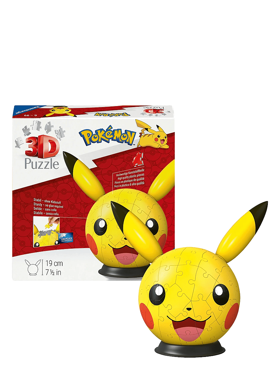 Ravensburger - Pikachu with Ears 72p - 3d-puslespil - multi coloured - 1