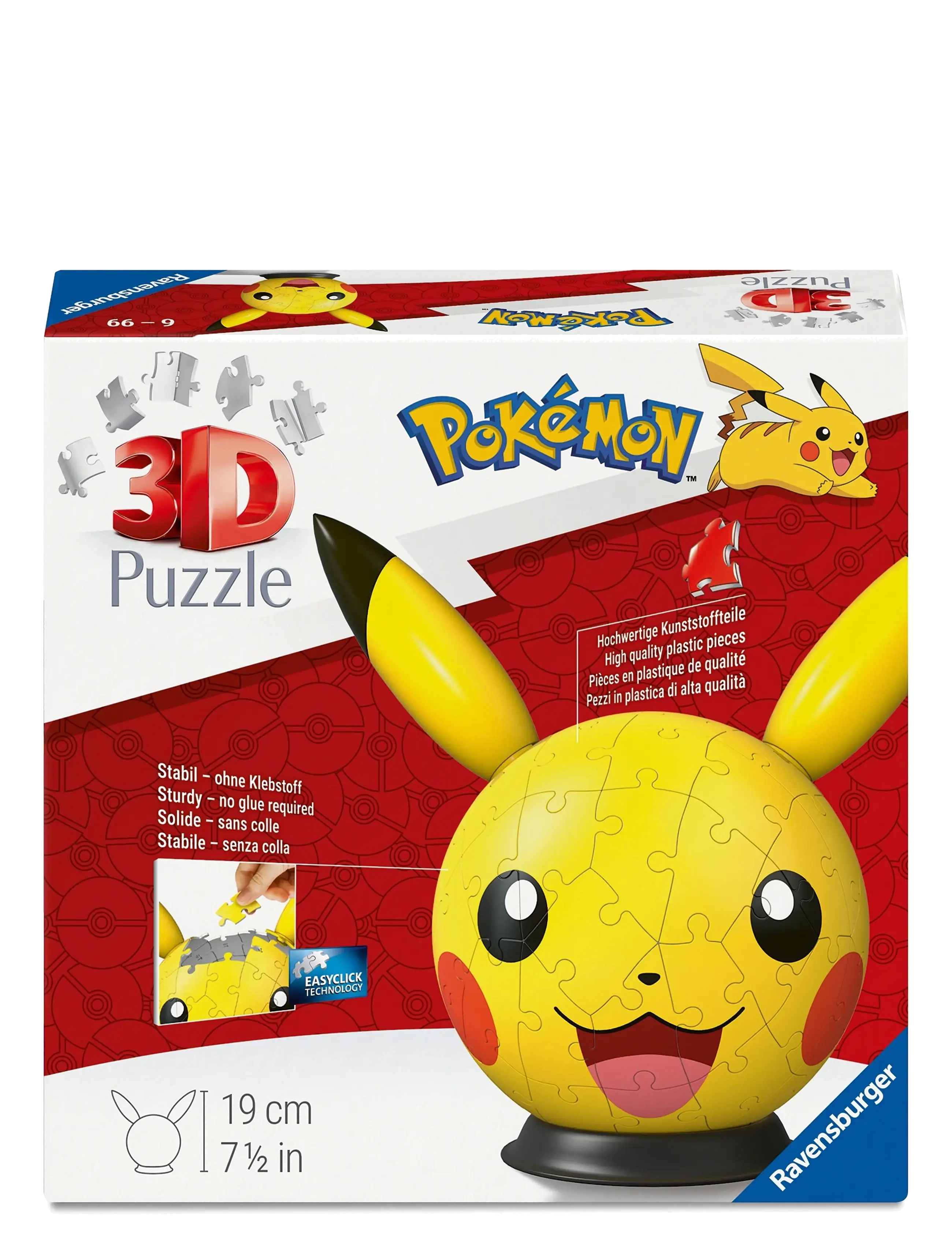 Ravensburger - Pikachu with Ears 72p - 3d-puslespil - multi coloured - 3