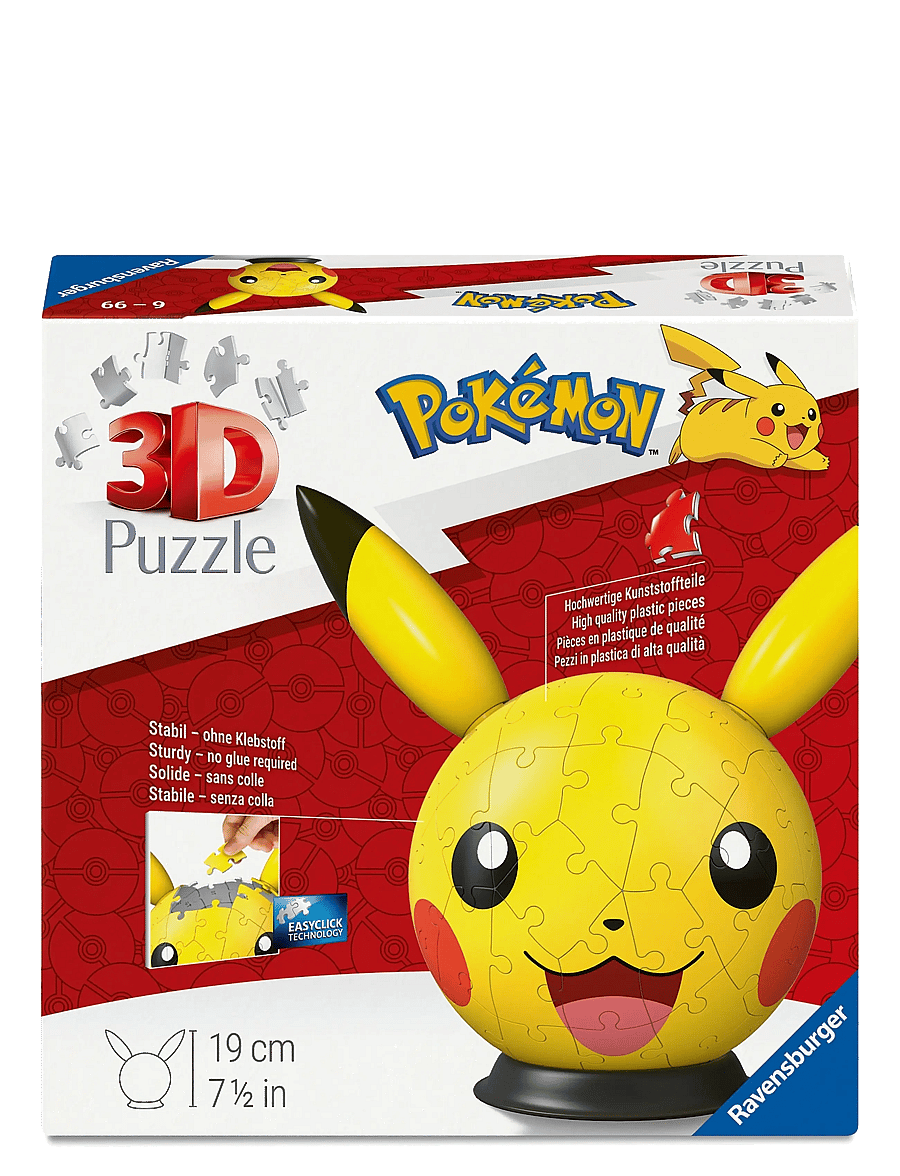 Ravensburger - Pikachu with Ears 72p - 3d-puslespil - multi coloured - 3