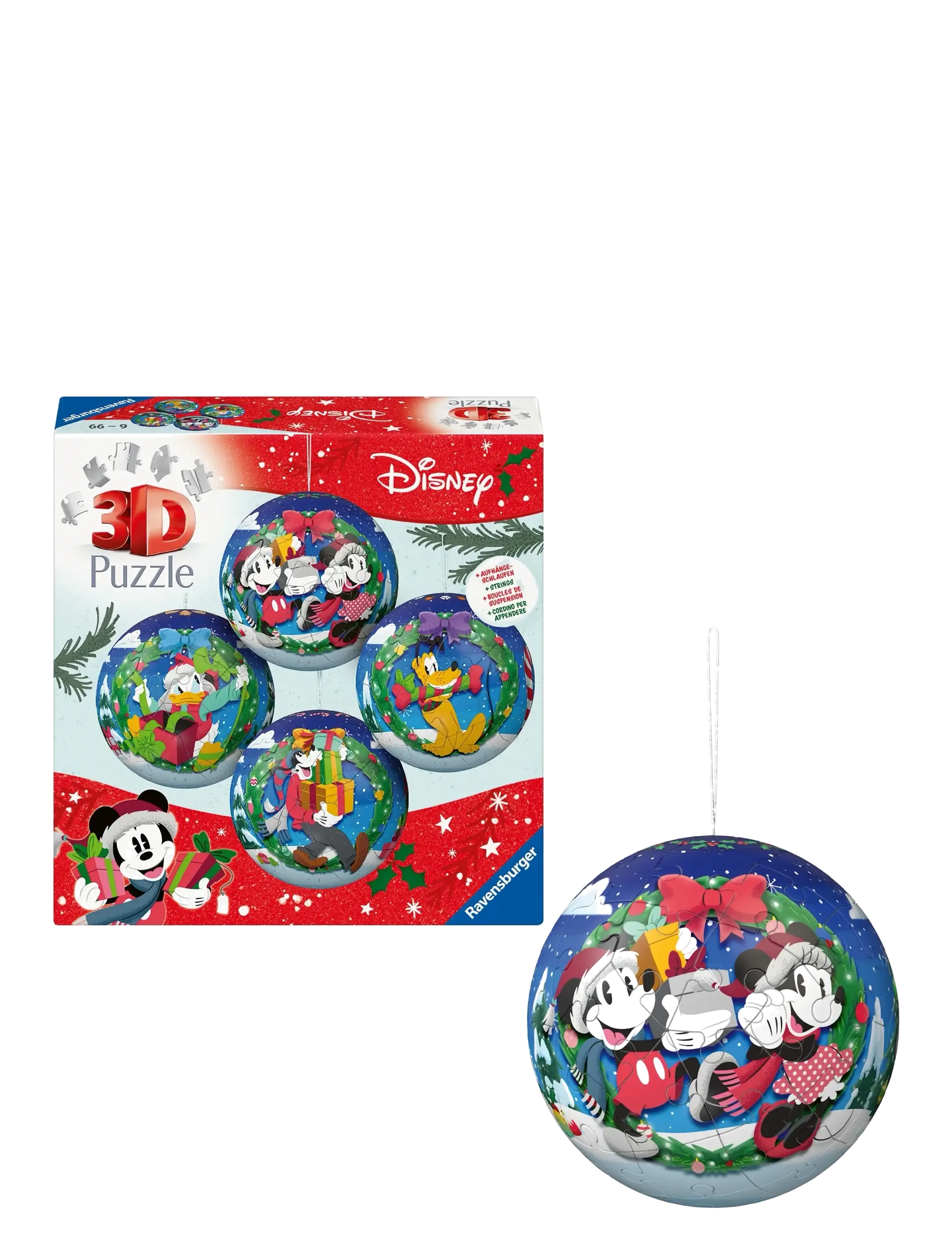 Ravensburger 4 Disney Christmas baubles in one box - Sjov og leg udendørs - MULTI COLOURED / multi
