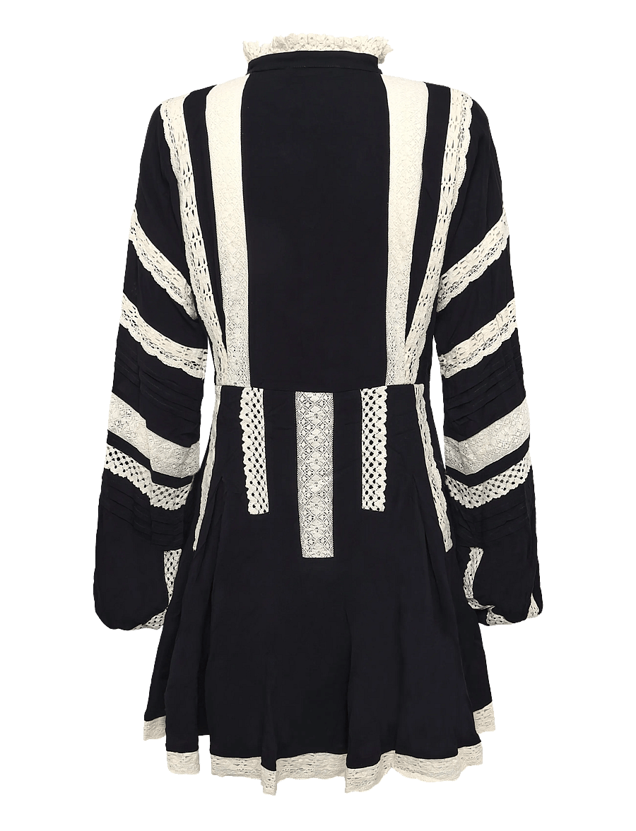 Ravn Ravn - LITARV DRESS - black with ivory - 1