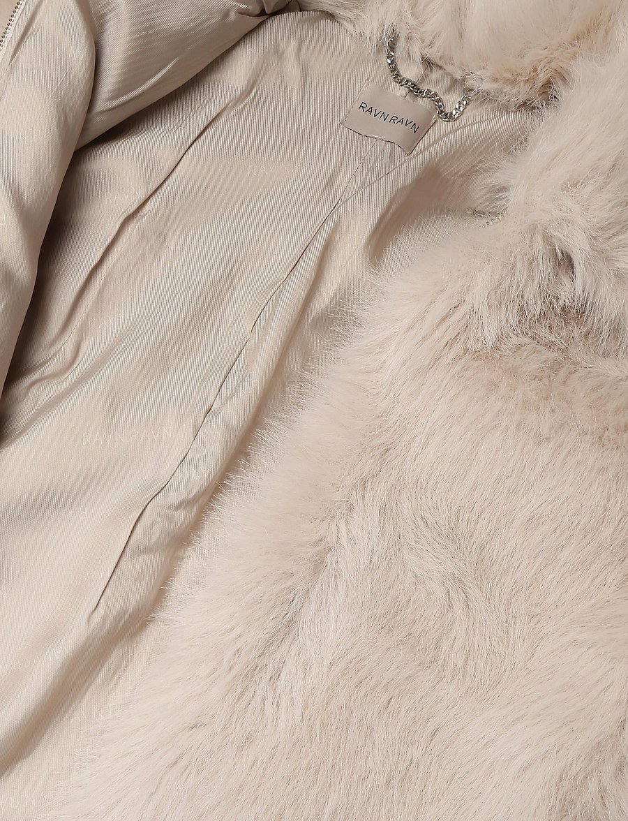 Ravn Ravn - Alaskarv Faux Fur Jacket - bomberjacken - beige - 4