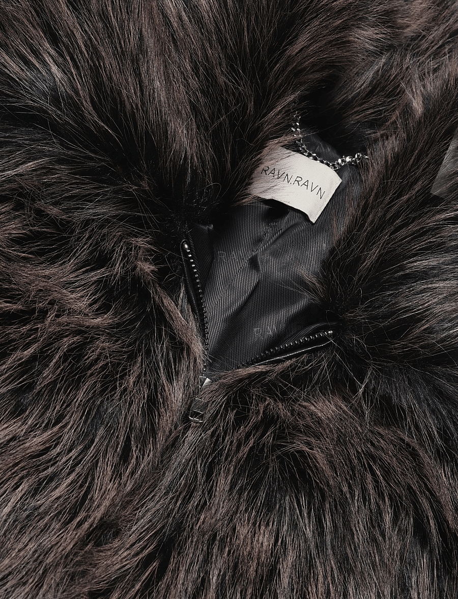 Ravn Ravn - Alaskarv Faux Fur Jacket - bomberjacken - mocca - 2