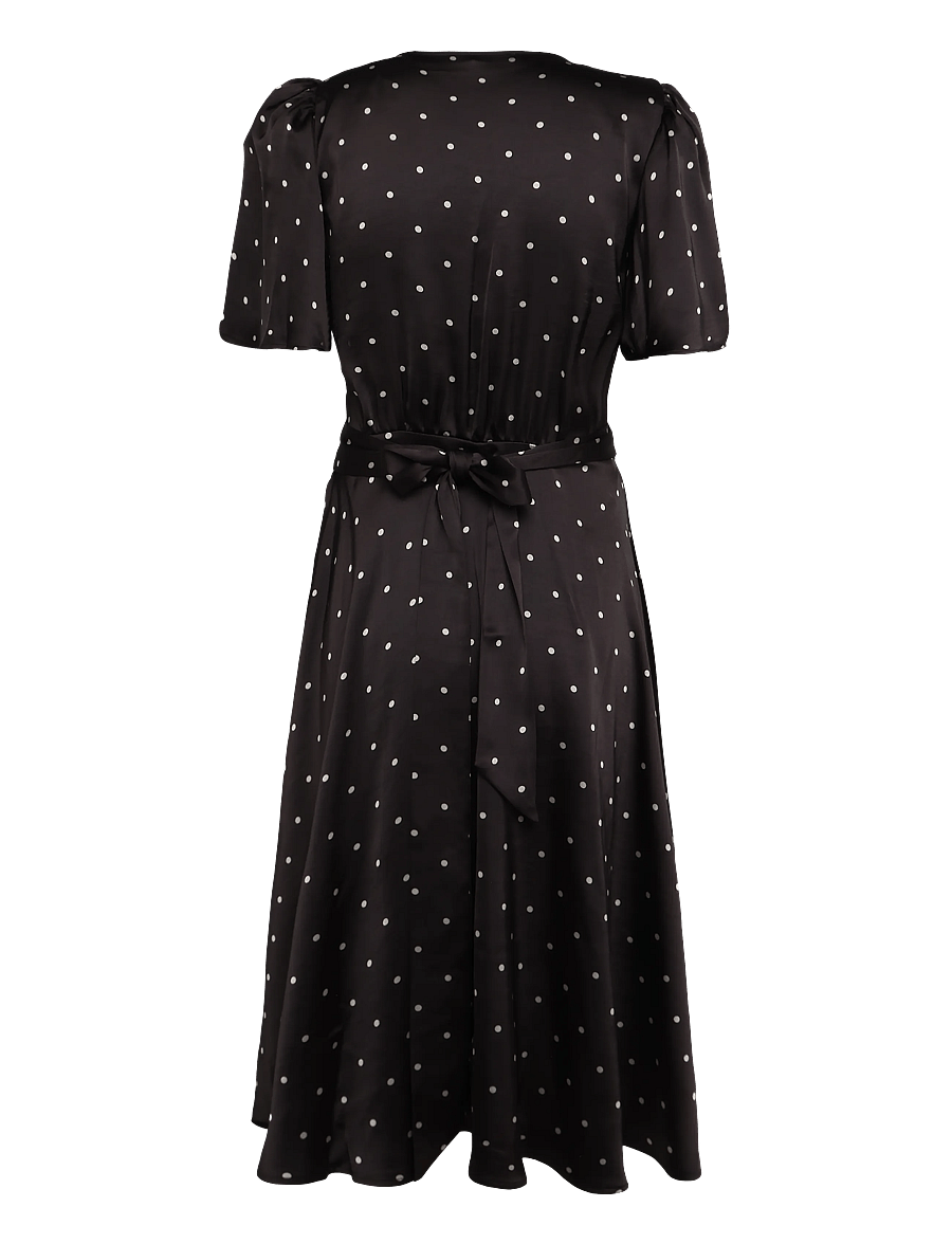Ravn Ravn - Florence wrap dress - wickelkleider - black ivory dots - 1