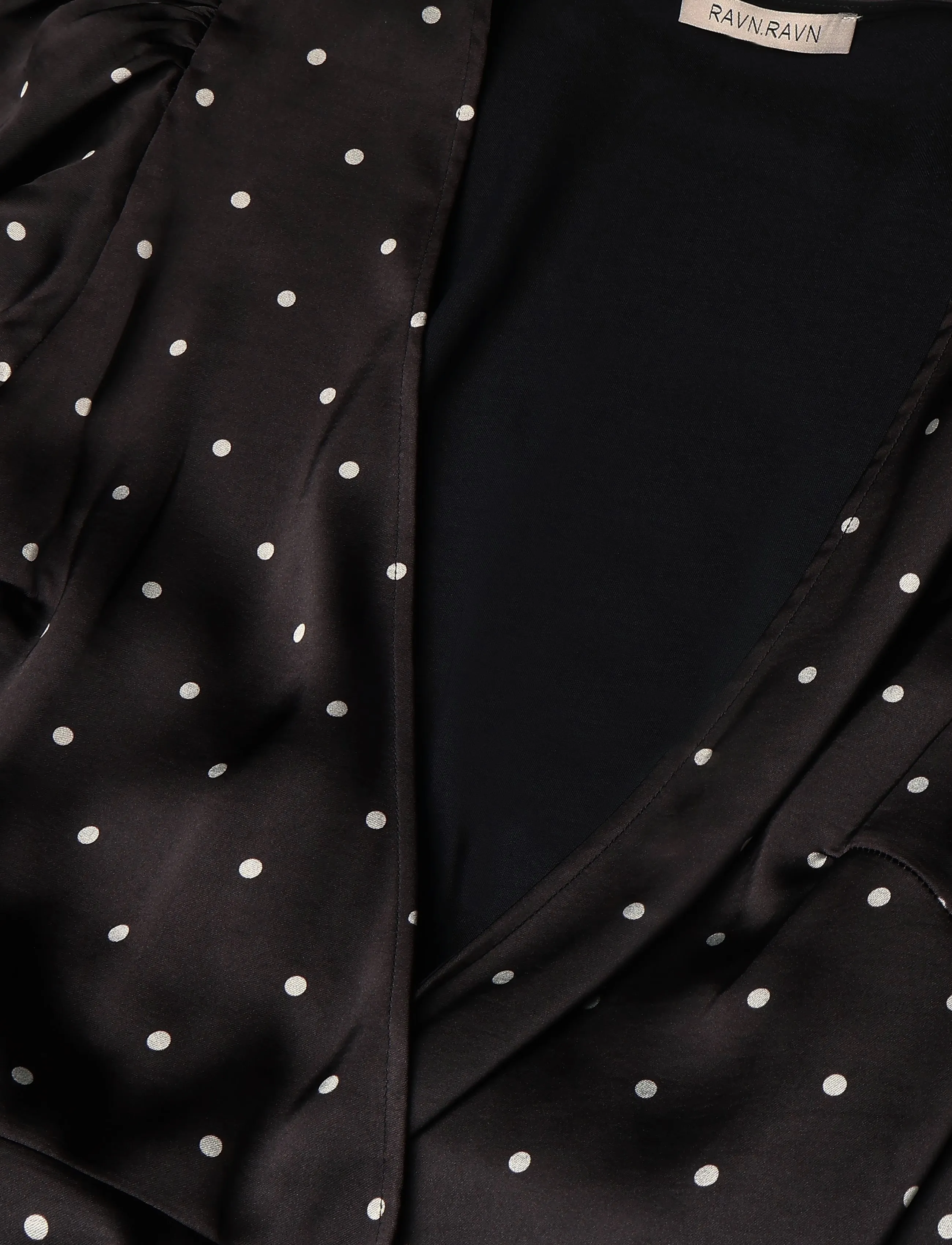 Ravn Ravn - Florence wrap dress - wickelkleider - black ivory dots - 2
