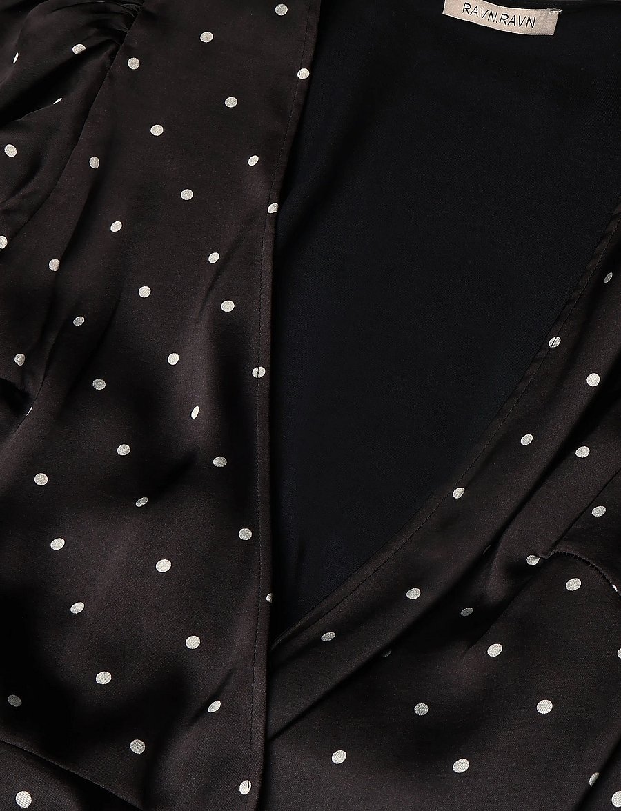 Ravn Ravn - Florence wrap dress - wickelkleider - black ivory dots - 2
