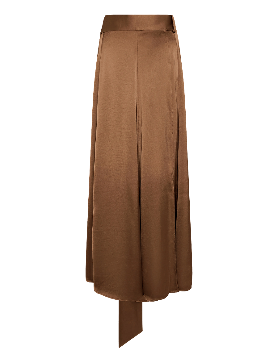 Ravn Ravn - Eleanor wrap skirt - satinnederdele - ombre brown - 1