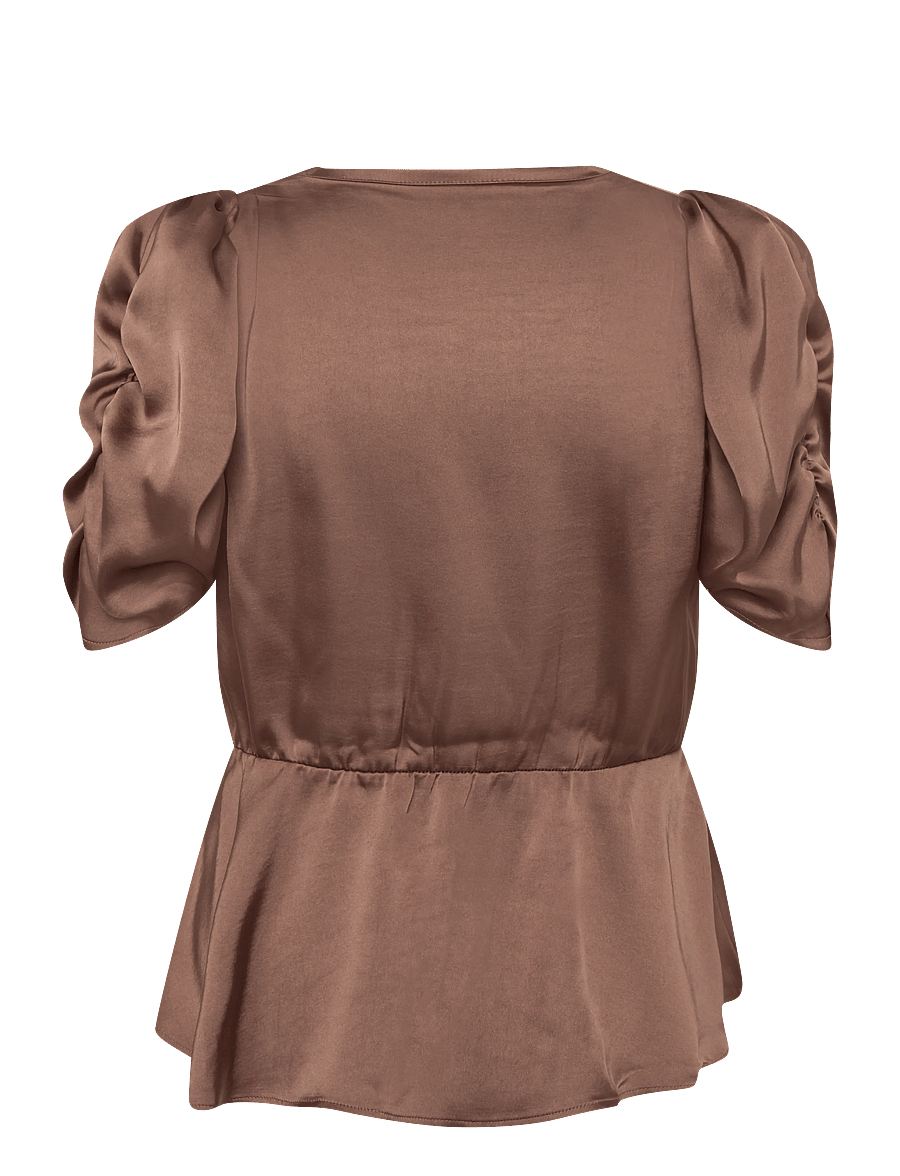 Ravn Ravn - Emma blouse - kortärmade blusar - ombre brown - 1