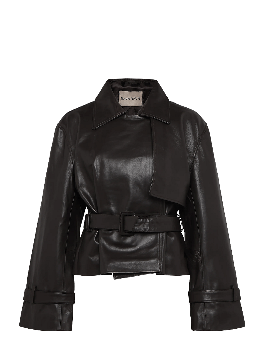 Ravn Ravn - Elvira jacket - læderjakker - dark brown - 0
